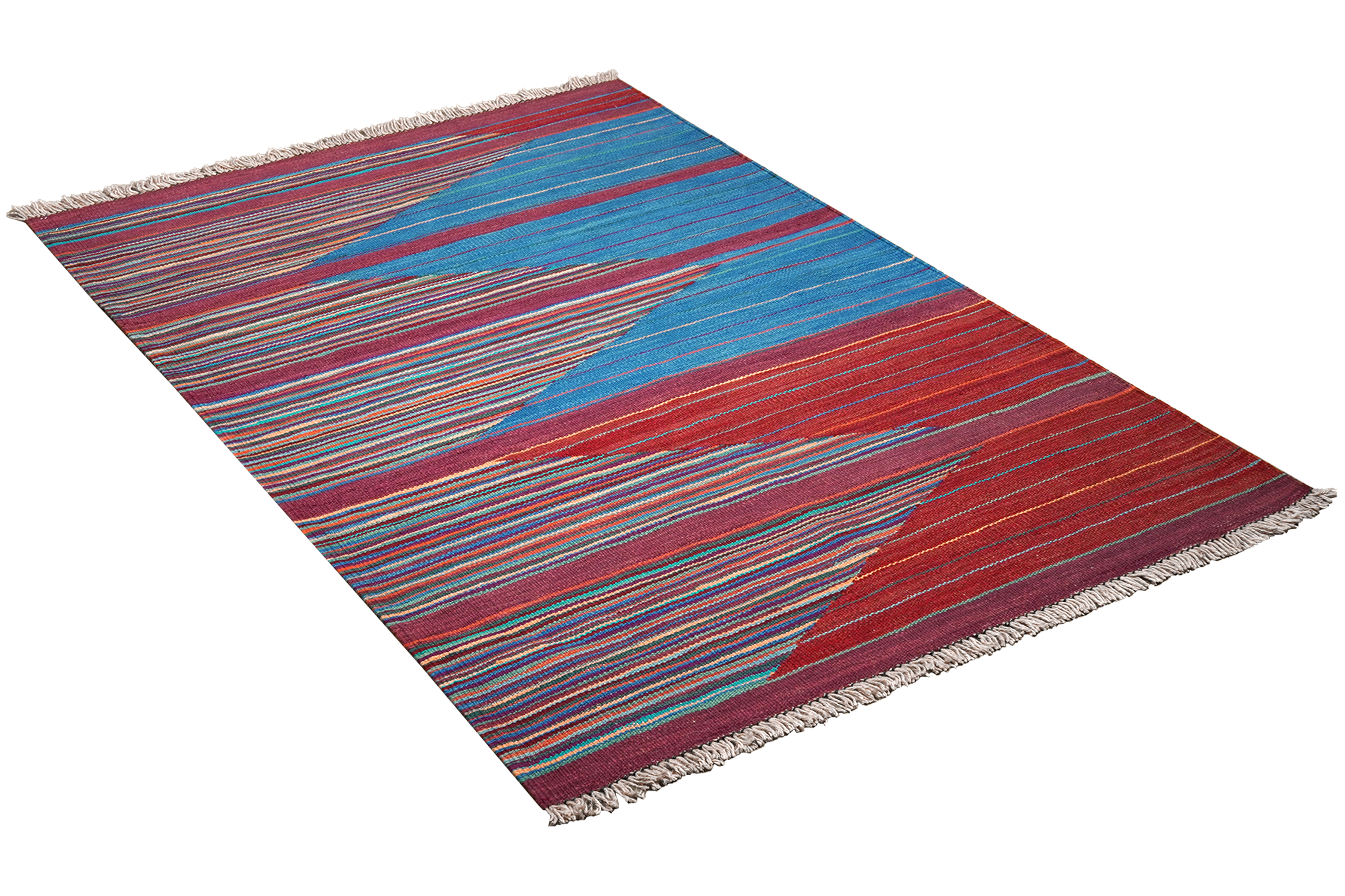 Kilim Gashgai Teppich Rot Blau