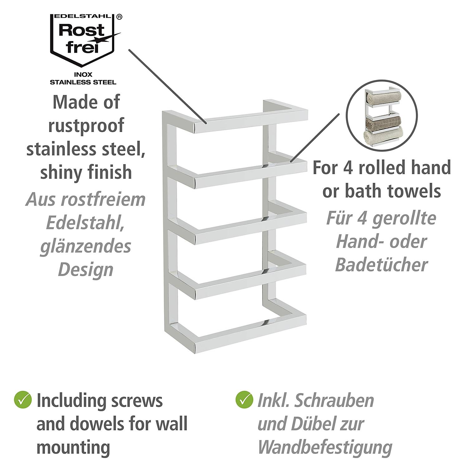 Towel rail Fondiro White