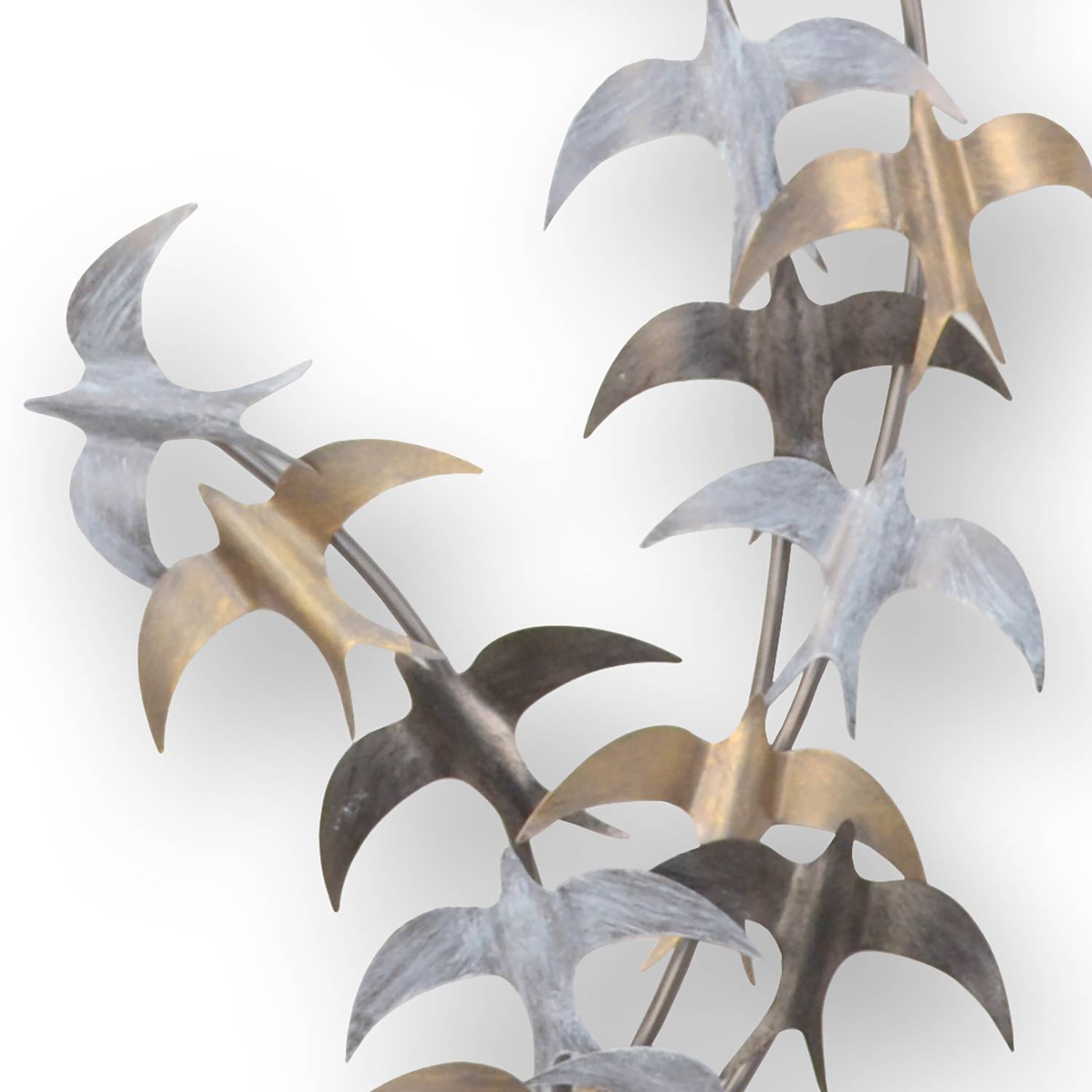 Birtley Wandobjekt Eisen Silber Schwarz Gold