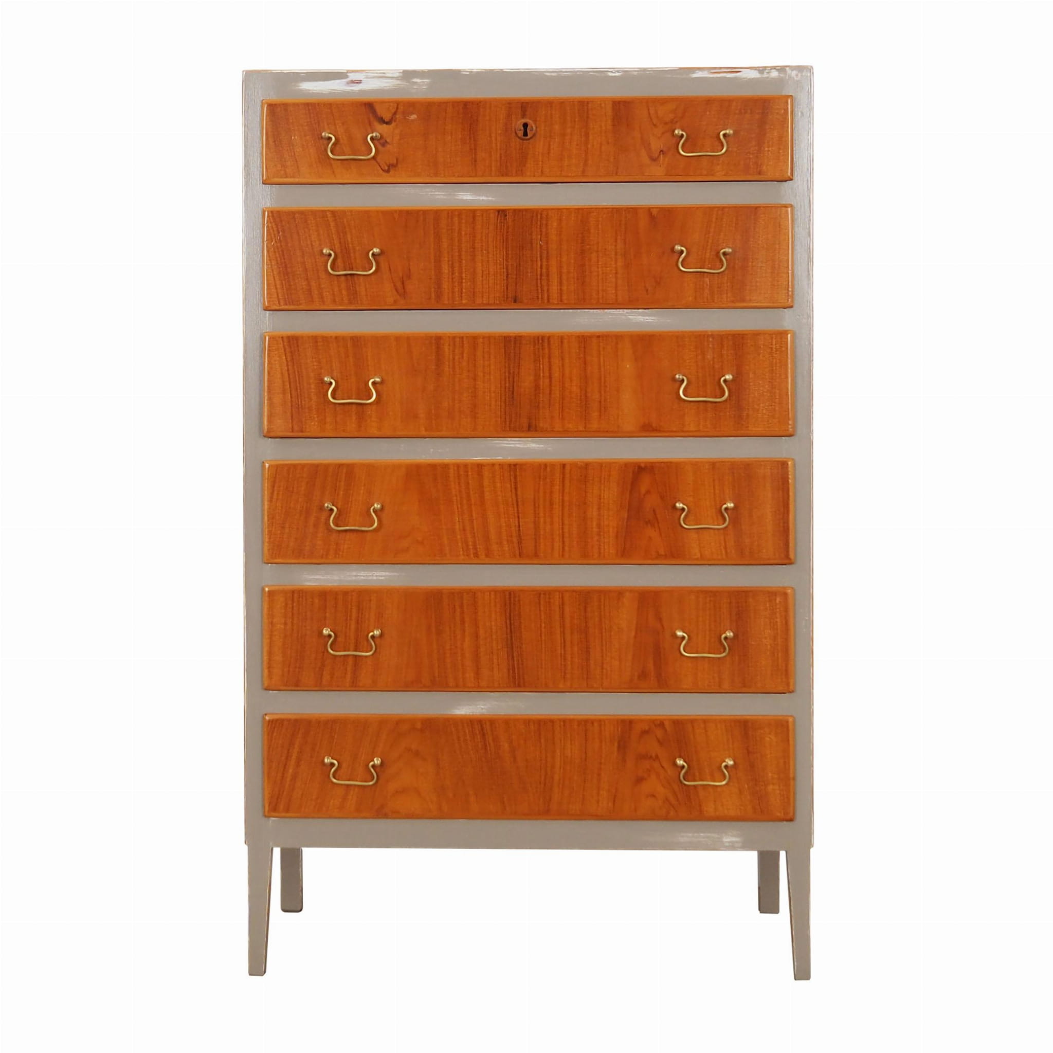 Vintage chest of drawers walnut brown 1960s