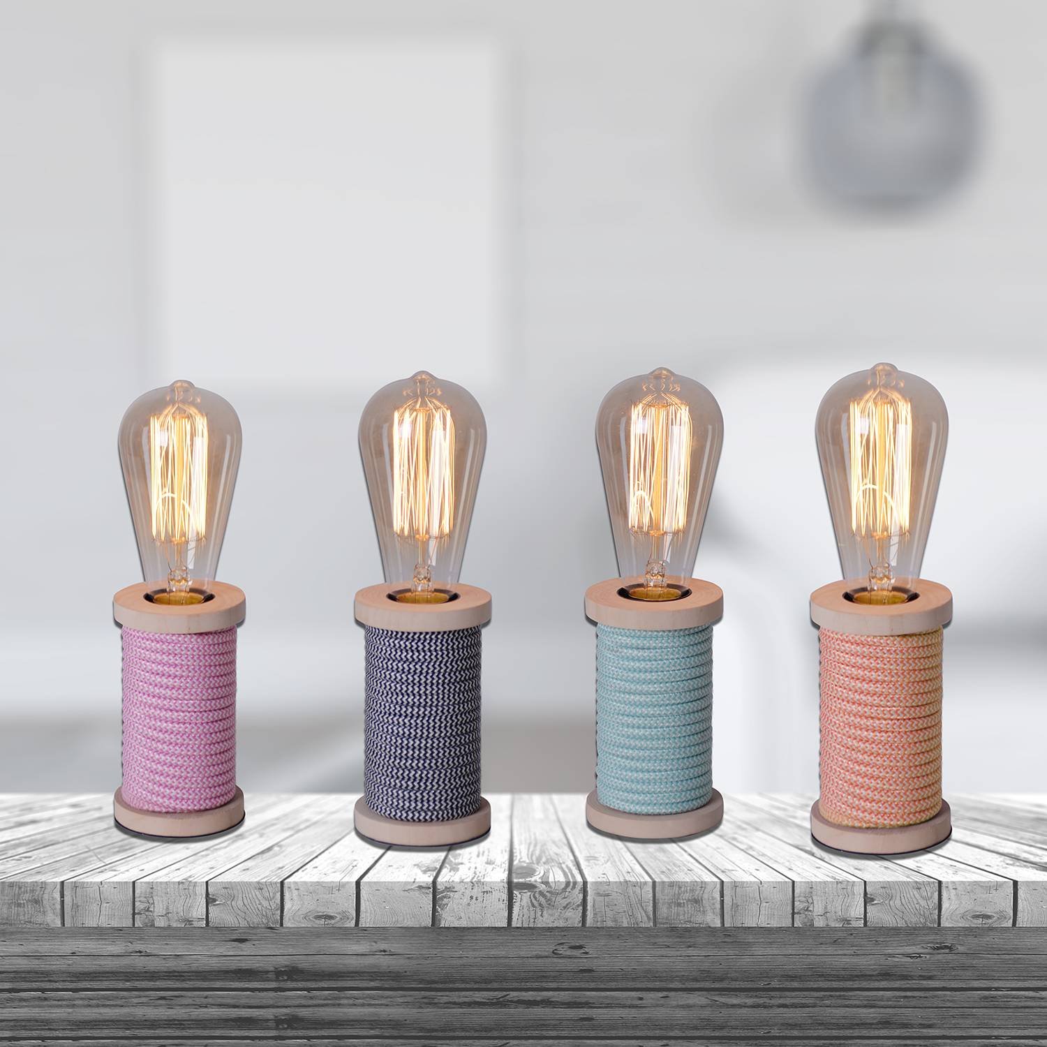 Table lamp Max Kirsche Solid mixed fabric