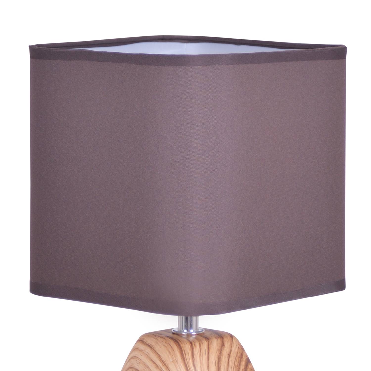 Table lamp Dorian Cotton fabric Ceramic Brown