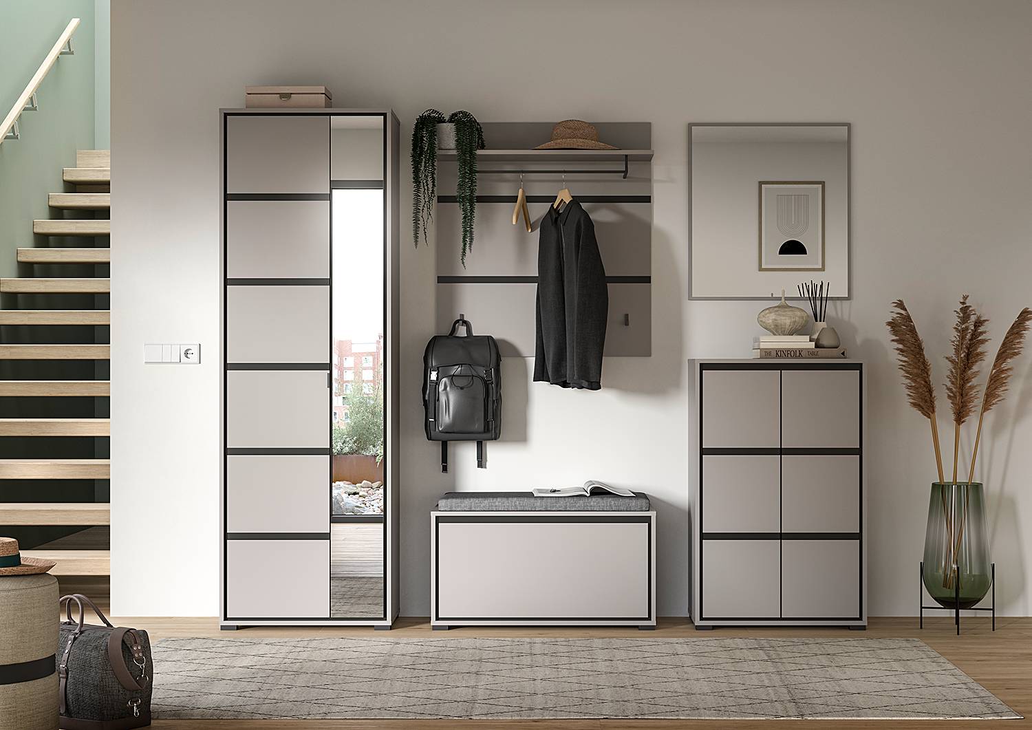 Sitzkissen Campillo Webstoff Grau