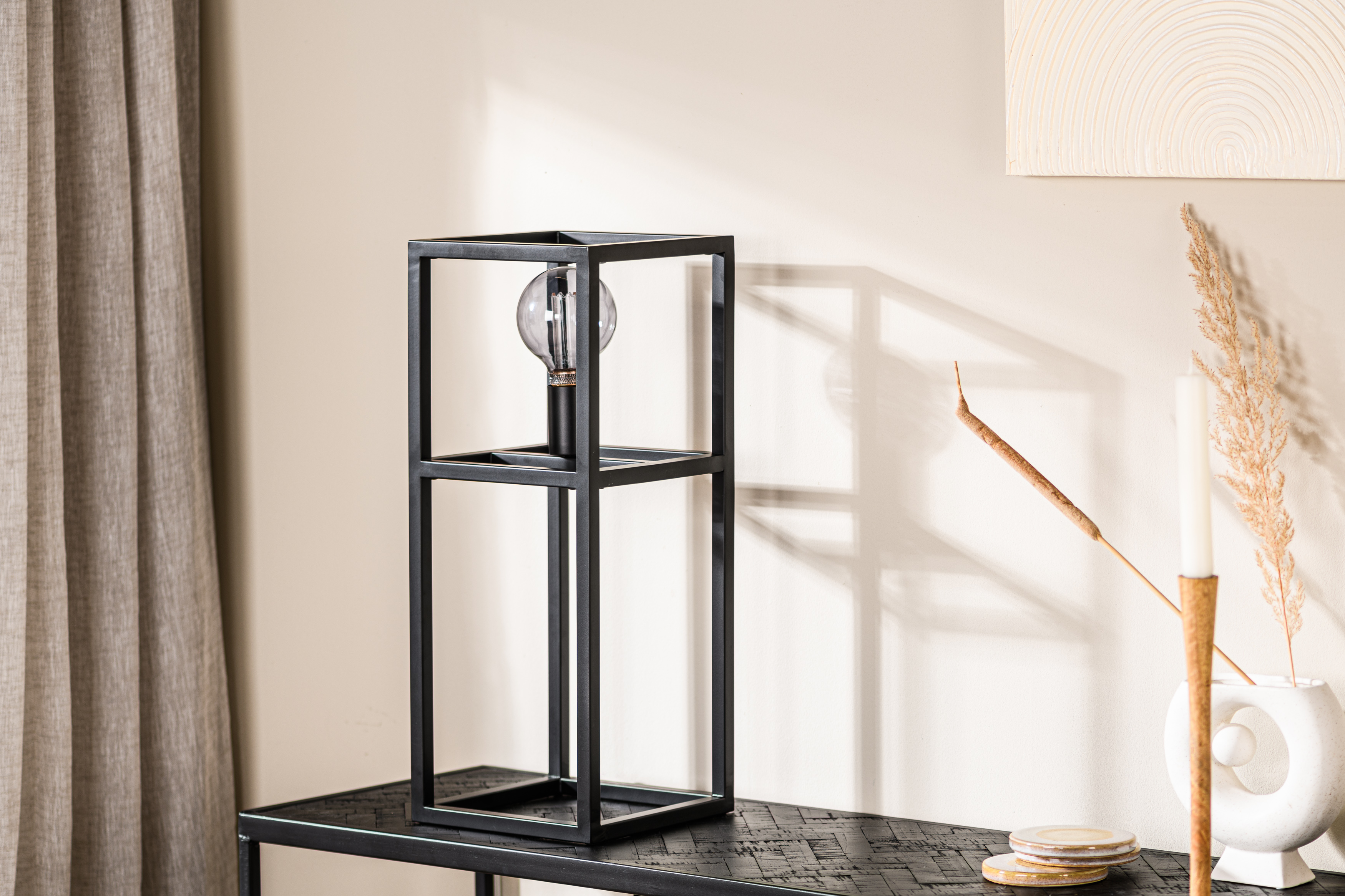 Table lamp steel black