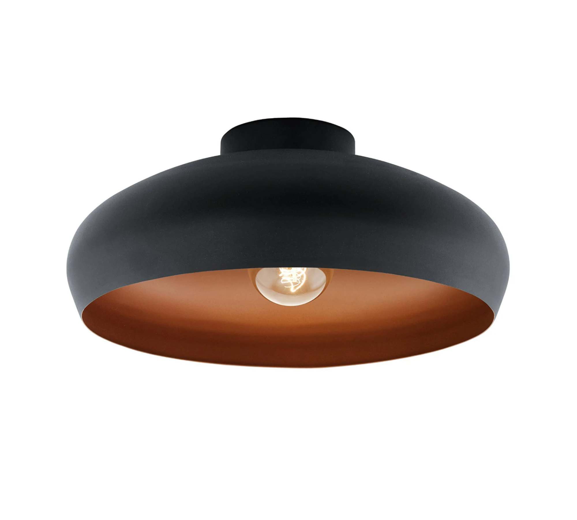 1-light ceiling light Steel Black