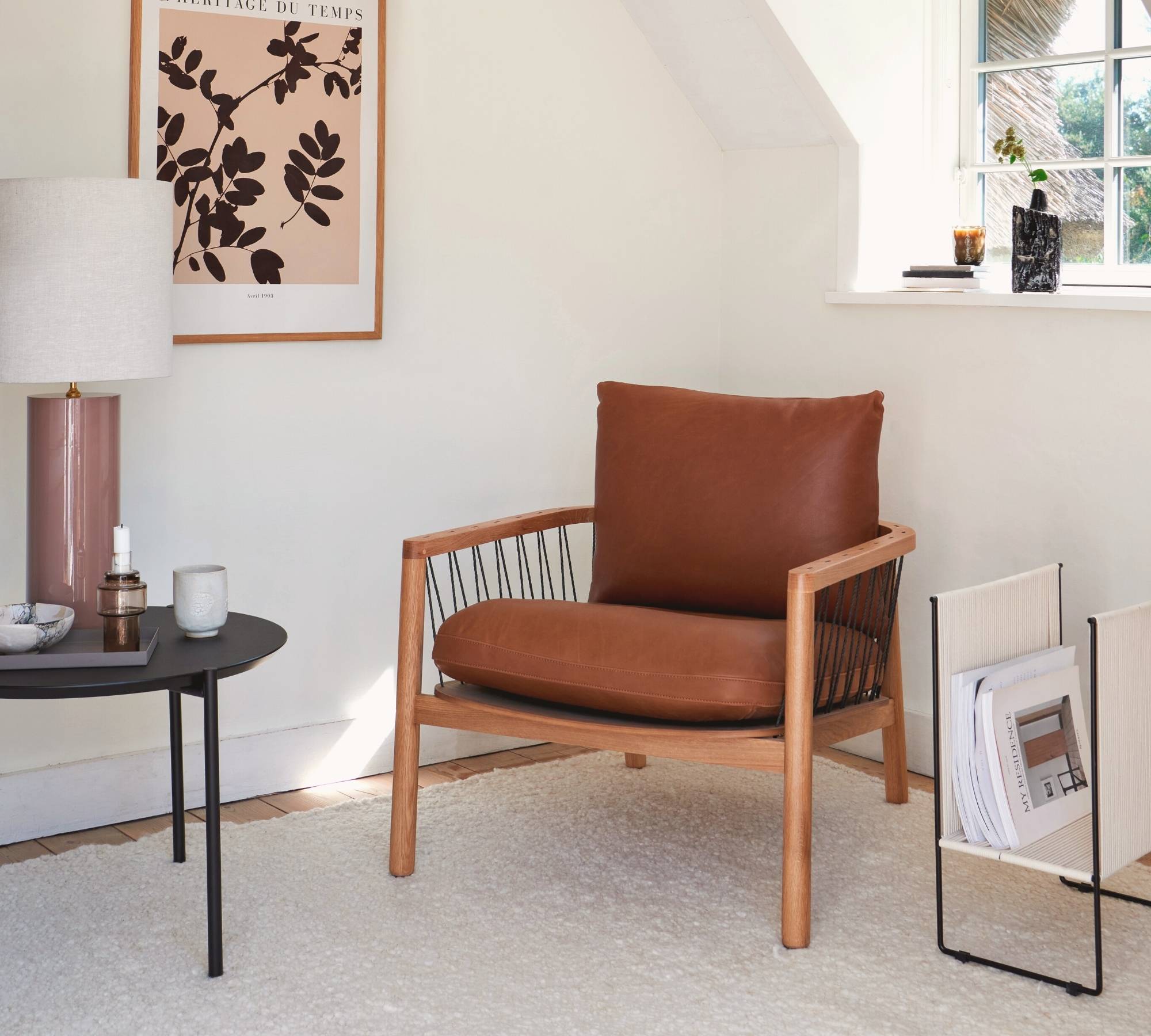 Enzo Sessel Leather Bronze