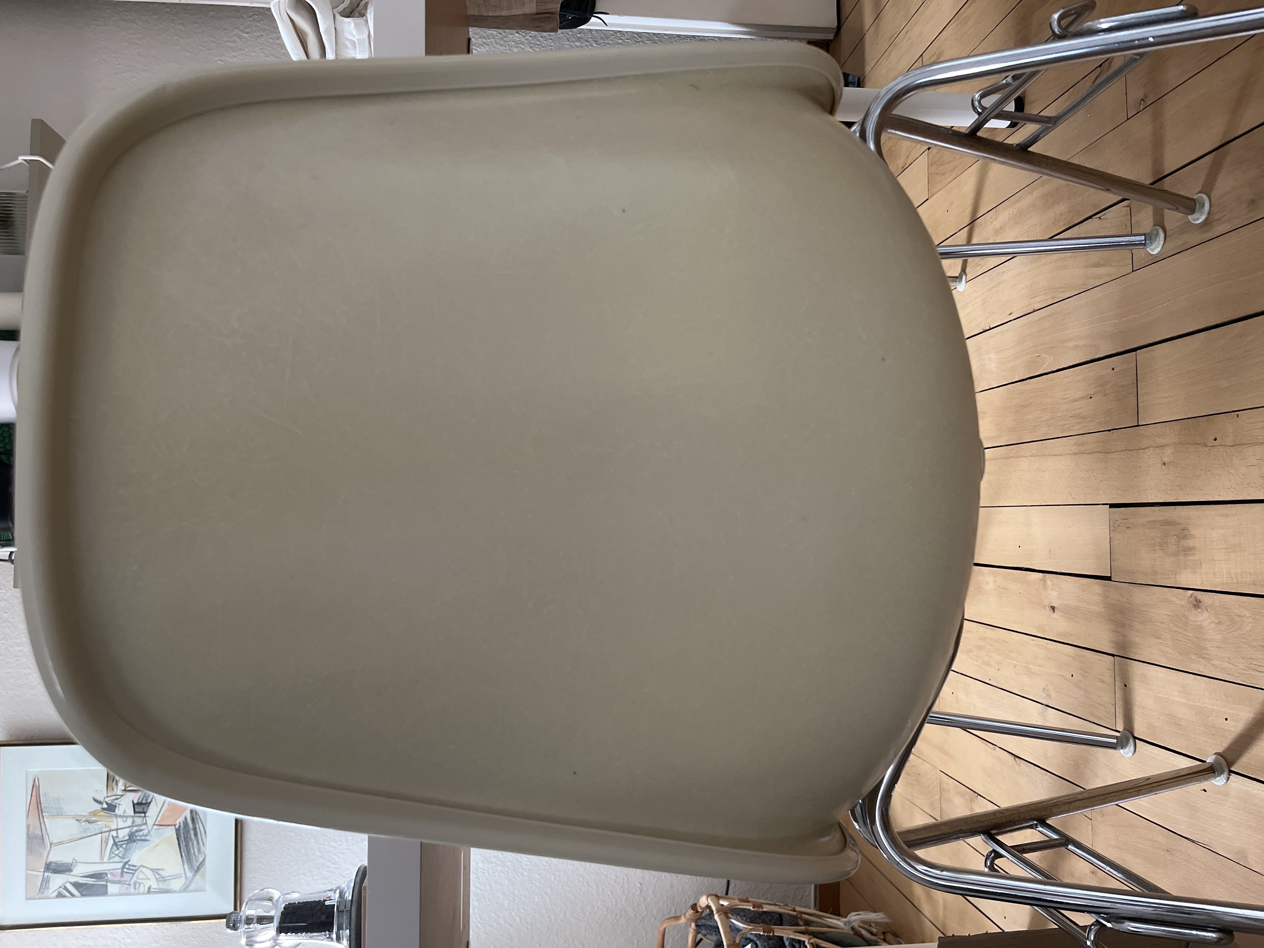 2x Eames Fiberglass Side Chair by Herman Miller Orange