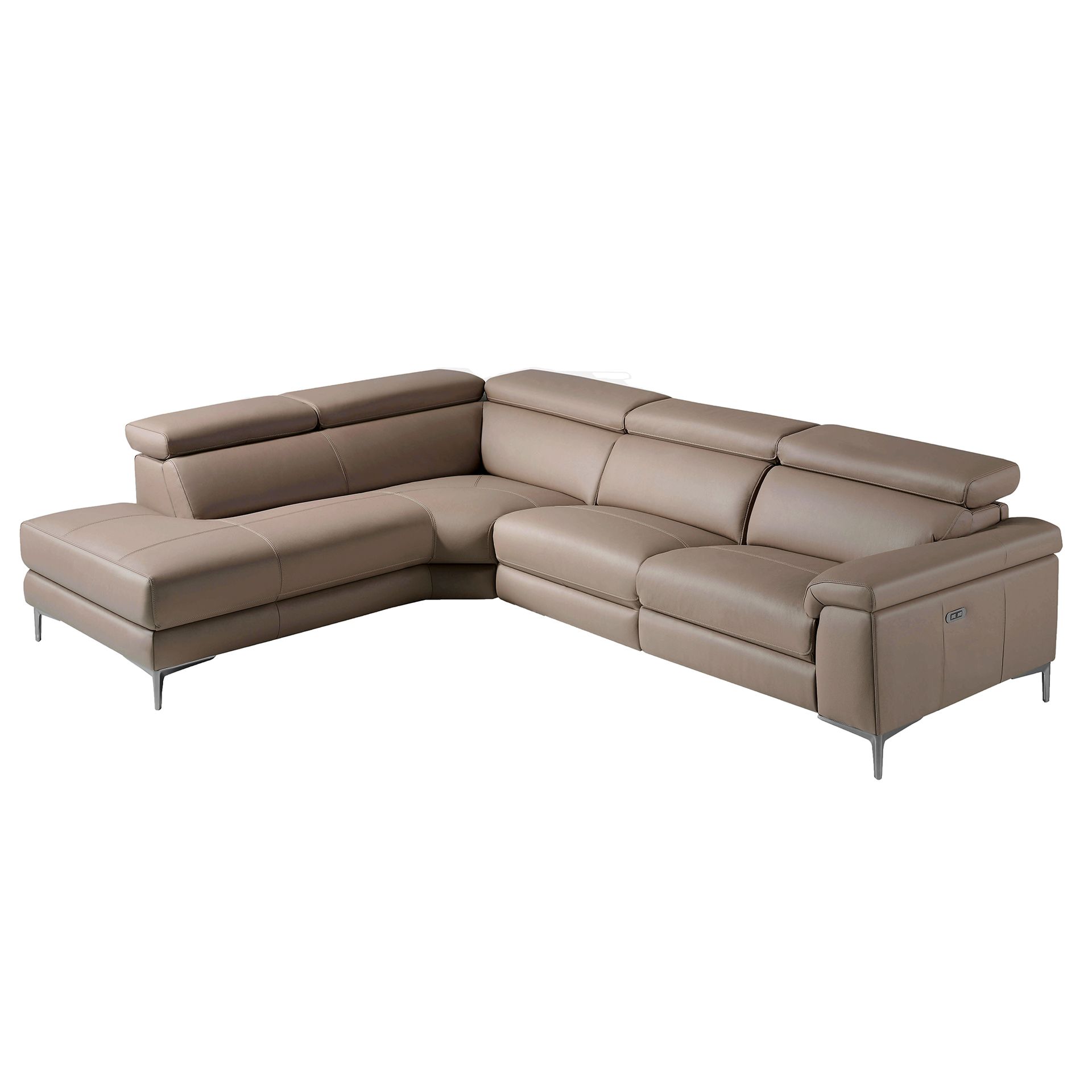 Chaise Relax-Sofa Links Leder Braun