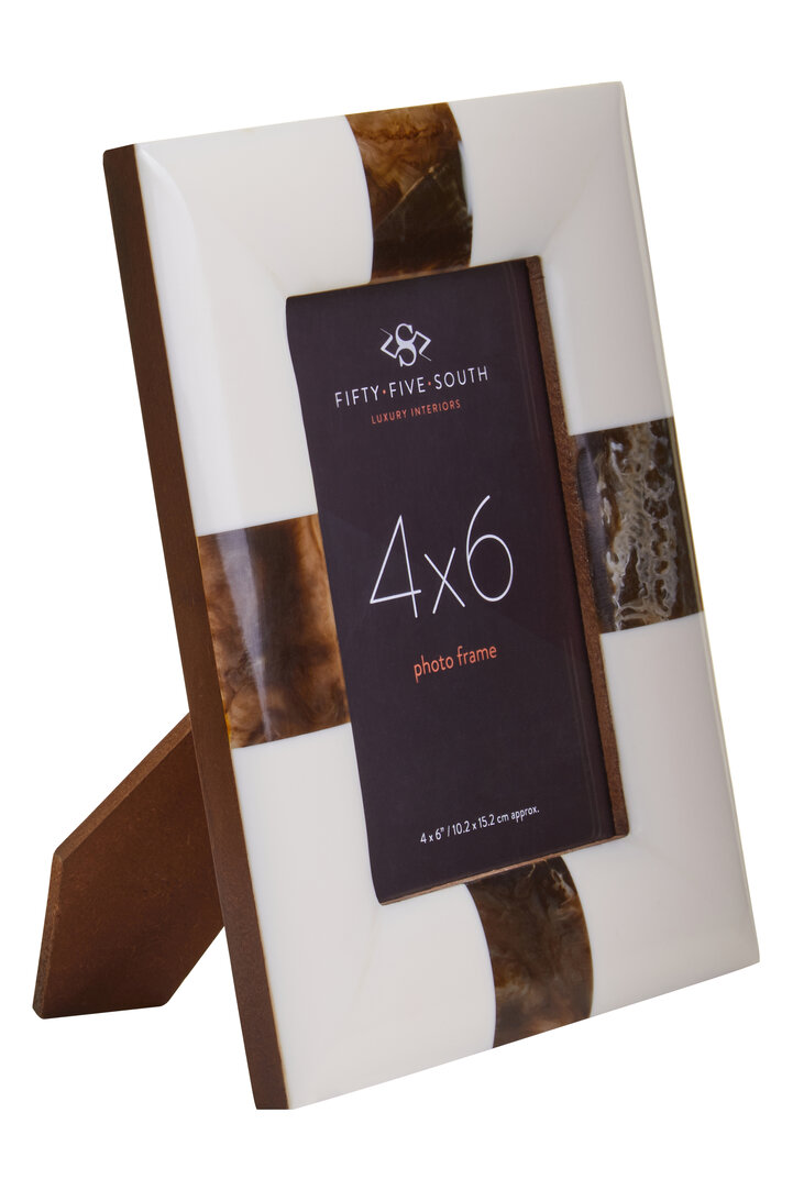 Decio 4 Inch x 6 Inch Picture Frame Cream Brown