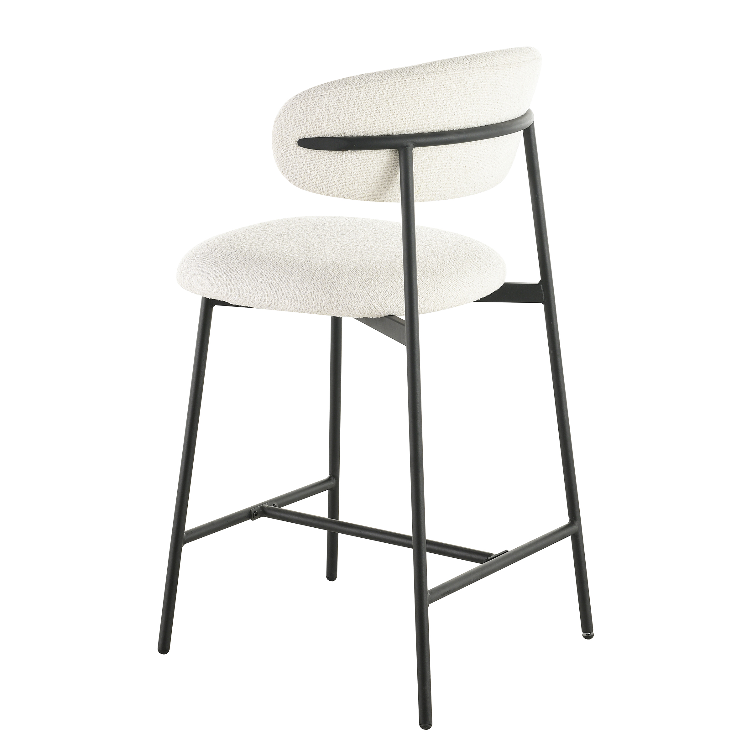 Bar stool ABETITO Set of 2 White