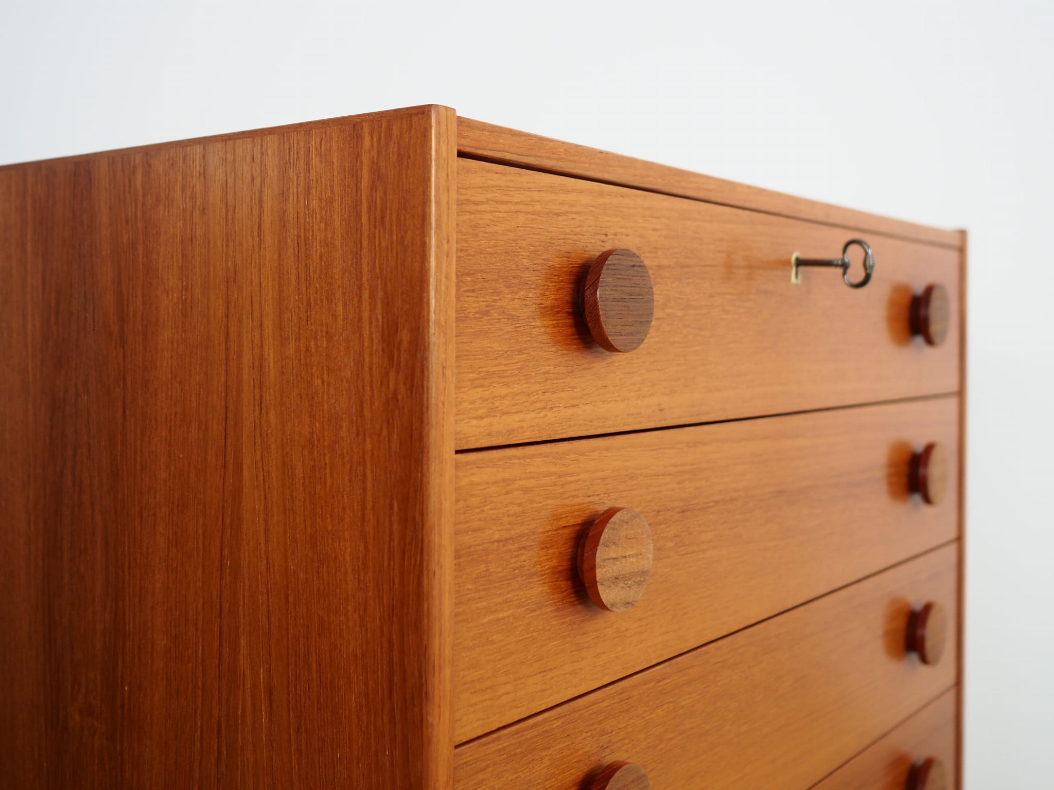 Vintage chest of drawers wood brown 1960s