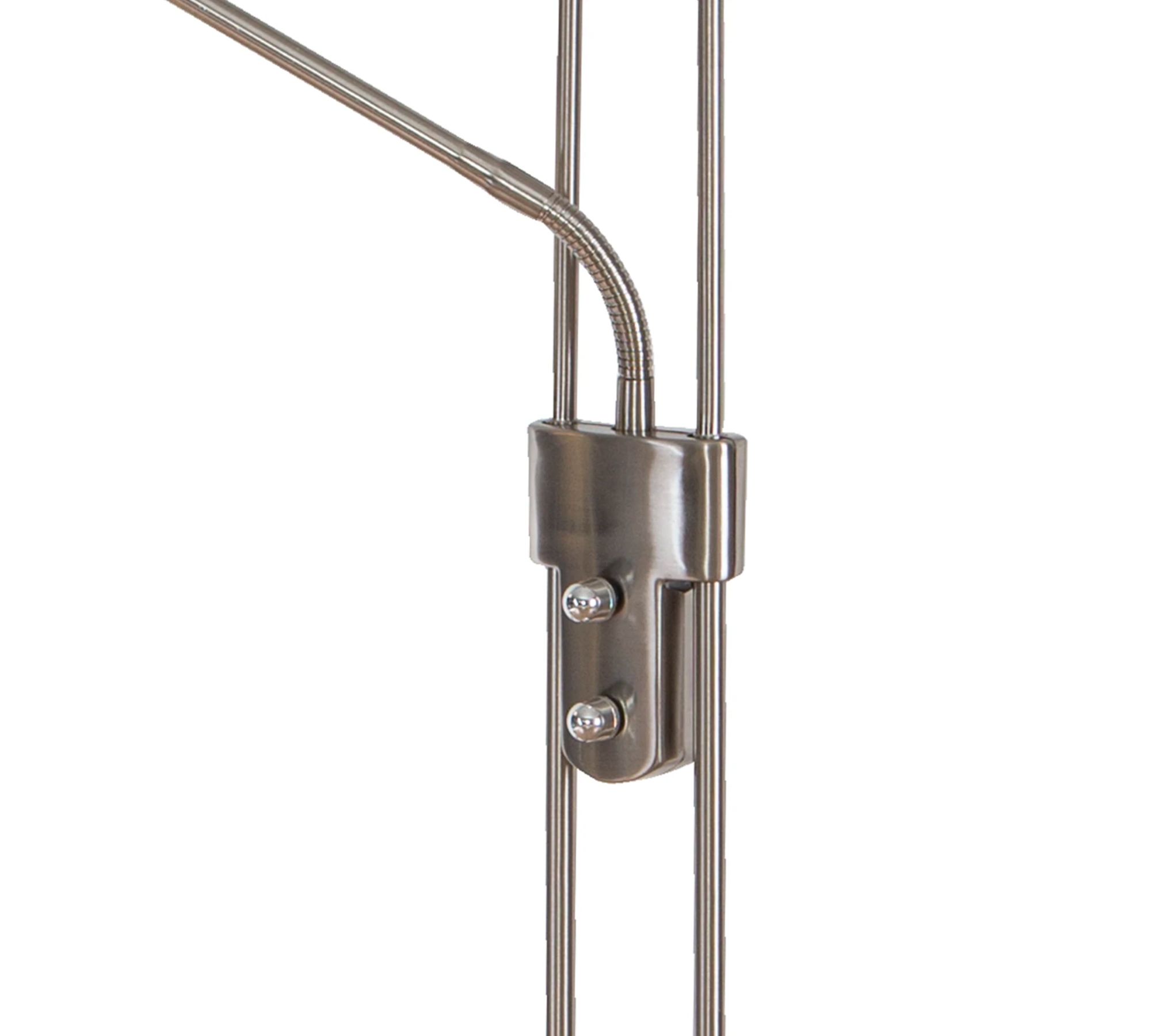 LED Stehleuchte 2-flammig Milchglas Metall