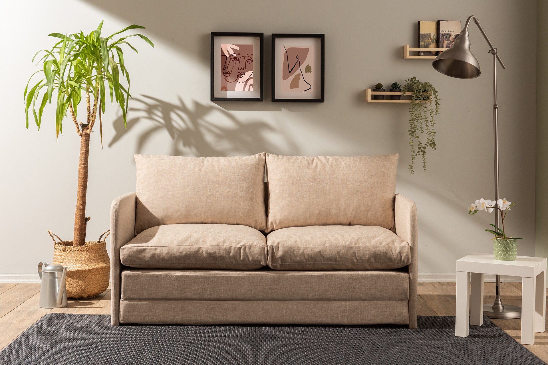 Saga Xl Sofa Bed 2-seater Beige