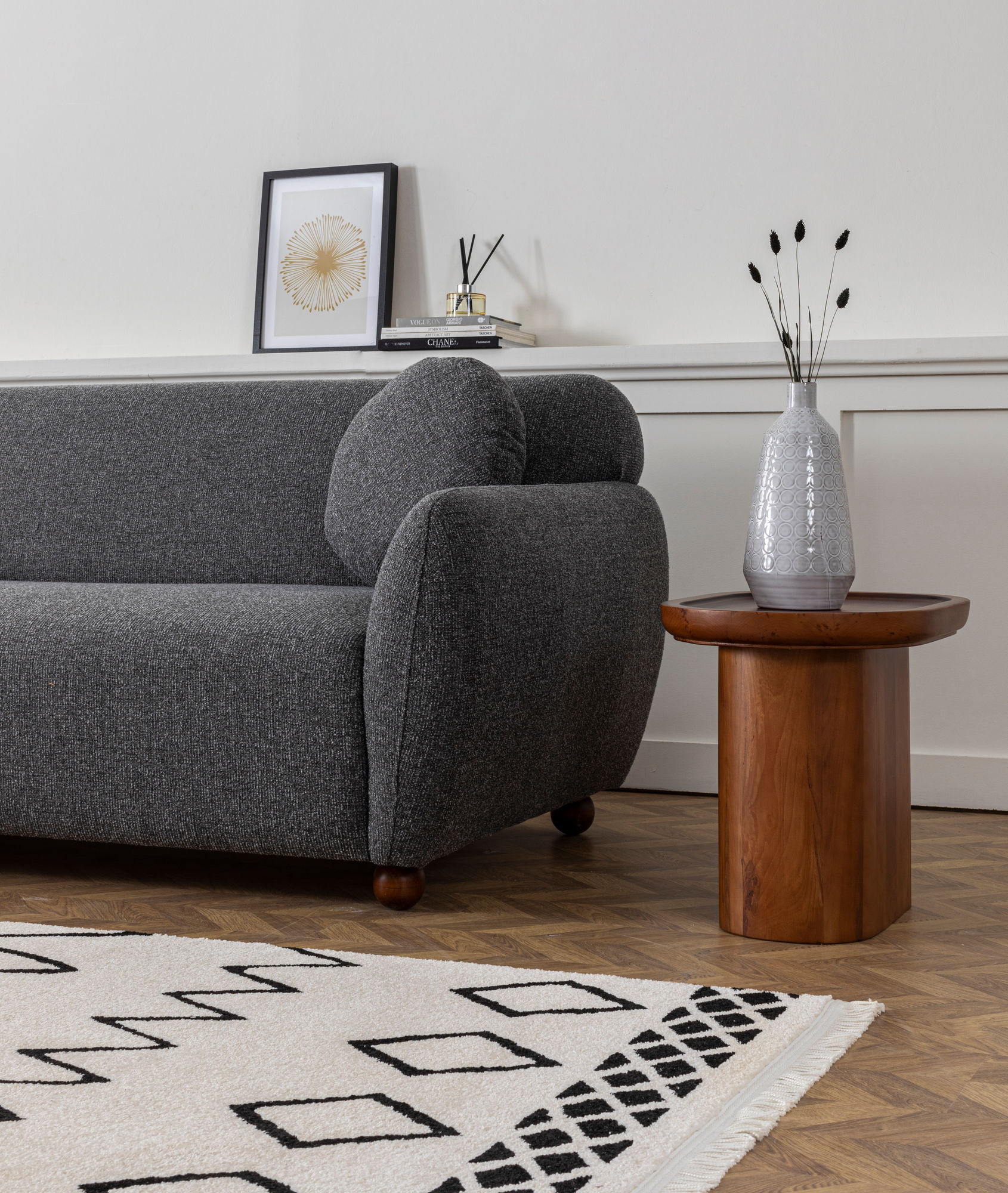 Eddy 2 Corner Sofa Dark Grey