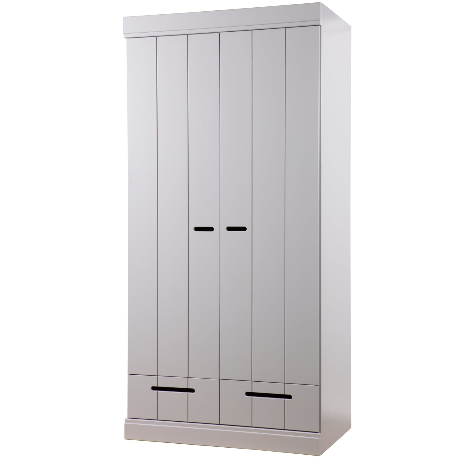 Schrank mit 2 Türen Holz Grau