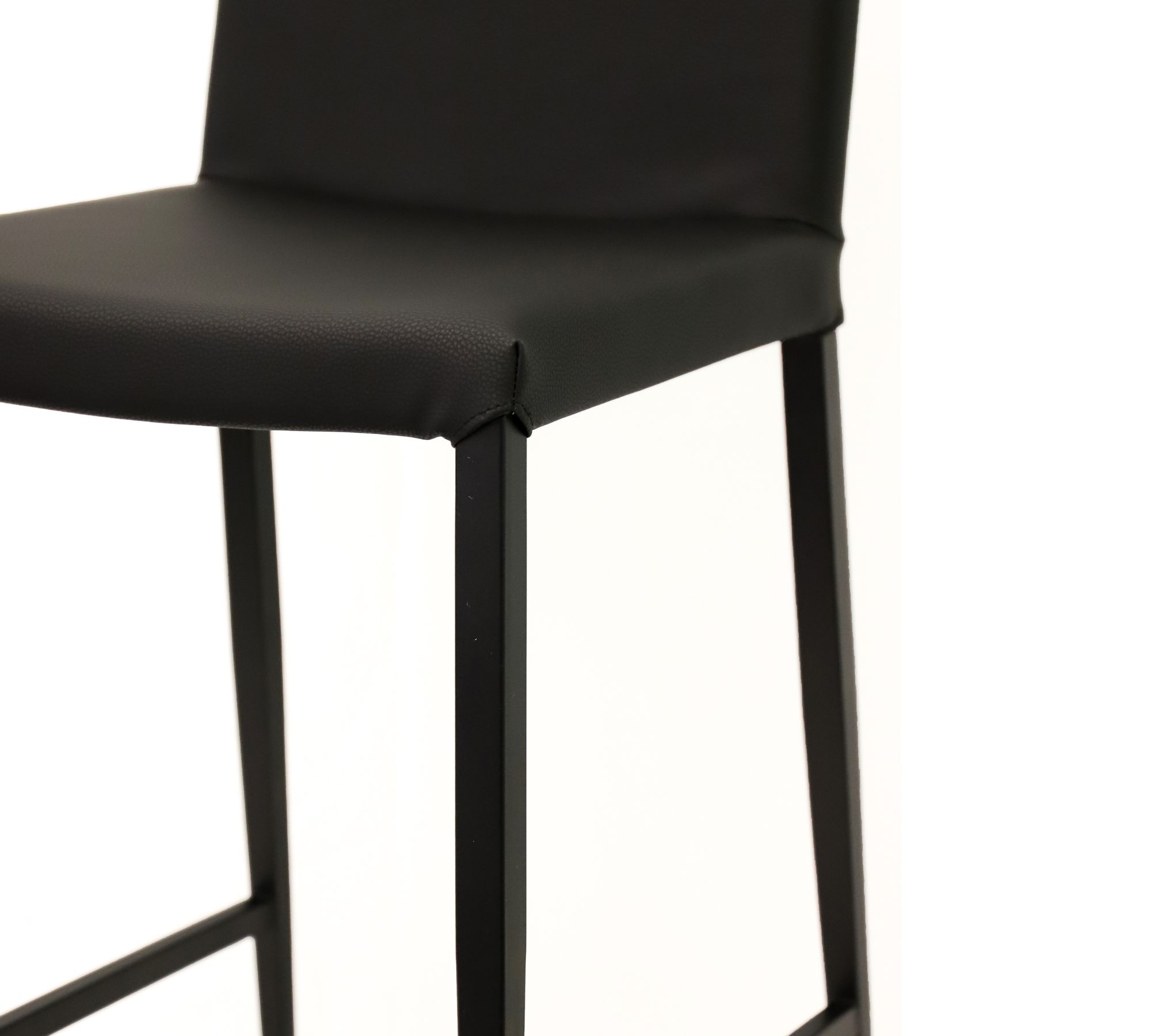 Miss Stool Barstuhl Kunstleder Metall Schwarz