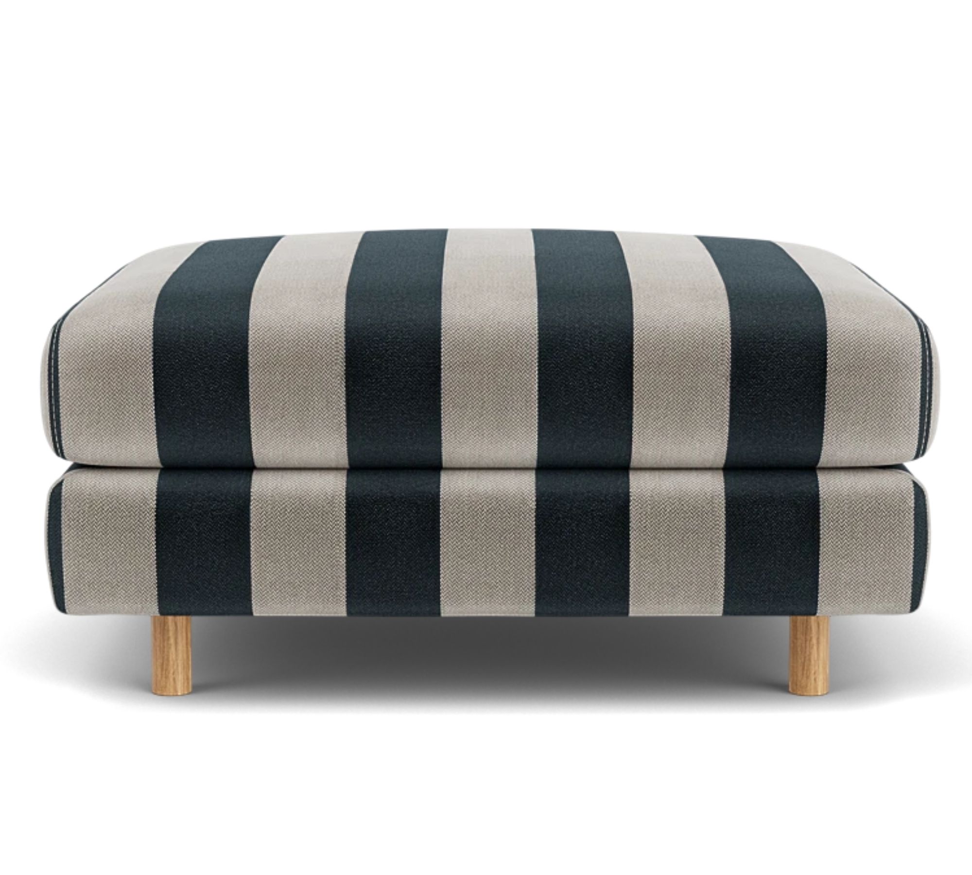 Dylan Pouf Line Latte Black