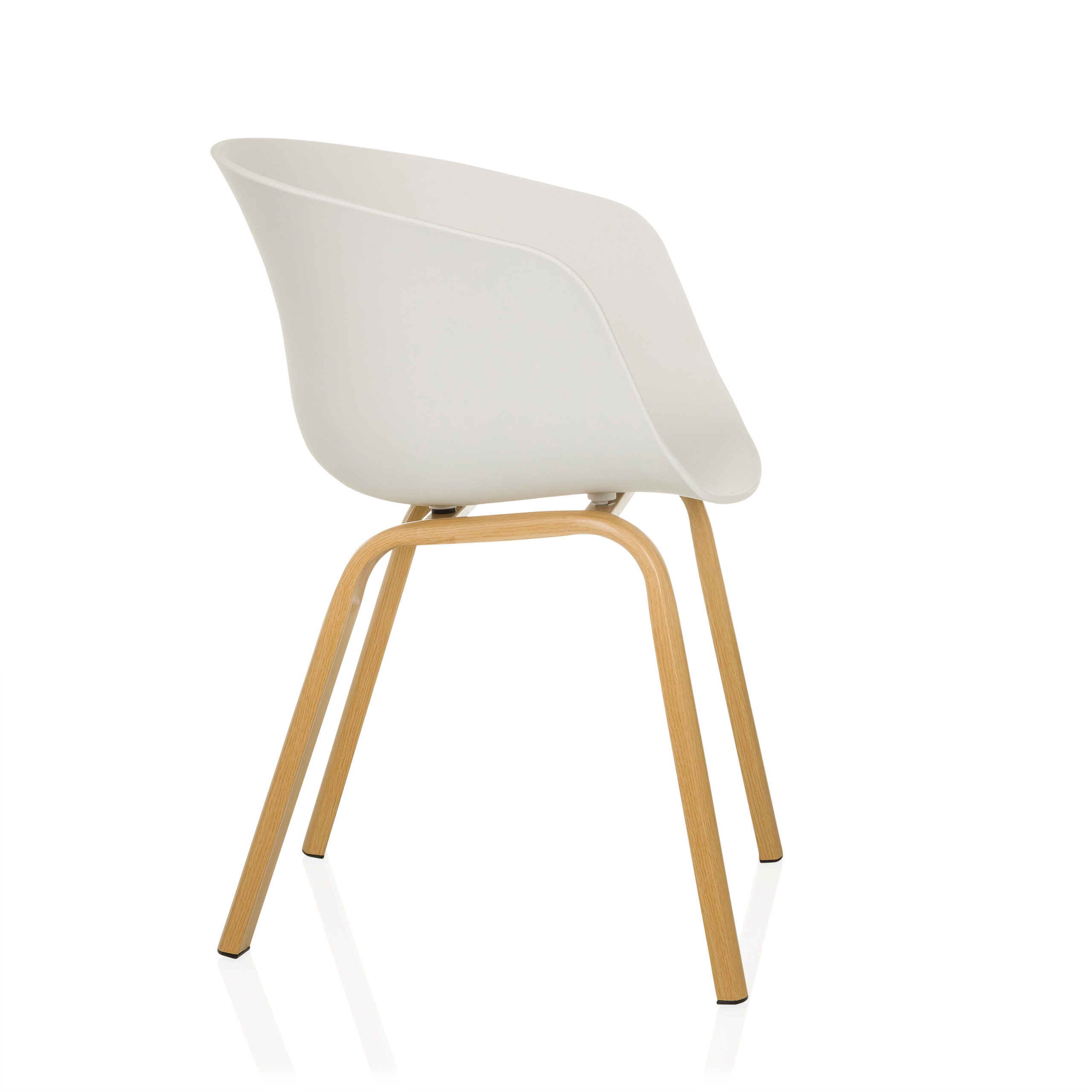 Dining chair / Shell chair OSLO W plastic white hjh Wohnen