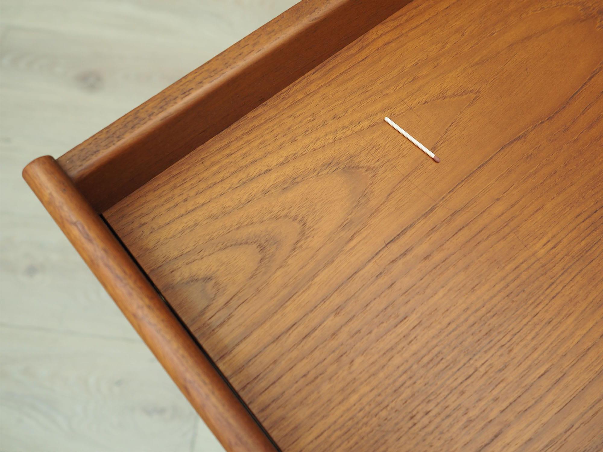Vintage Schminktisch Teakholz Braun 1960er Jahre