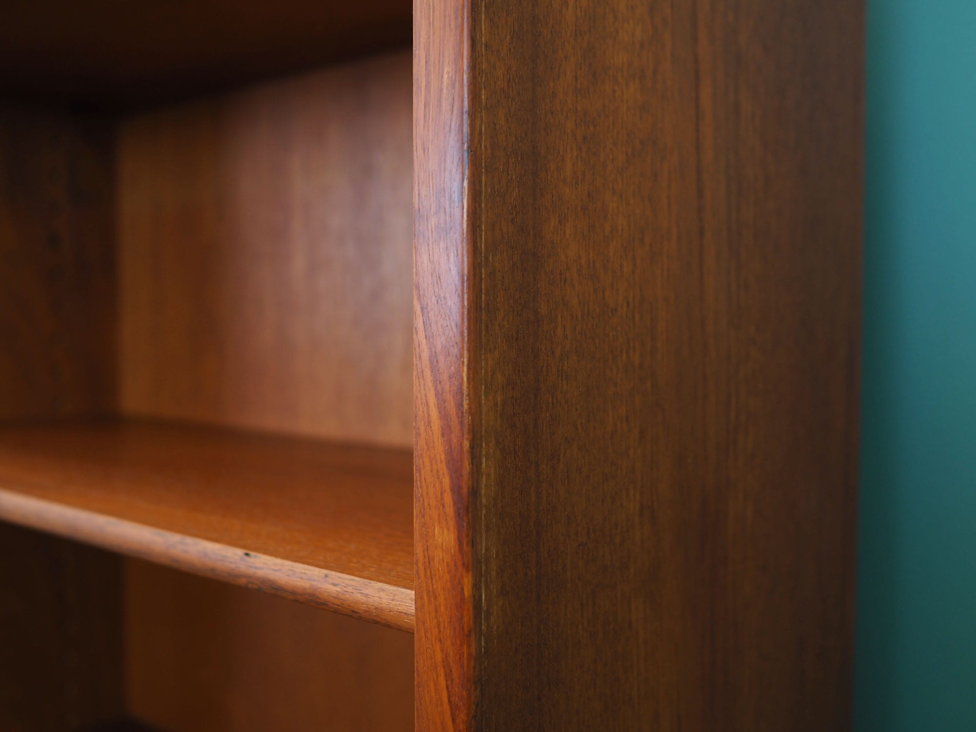 Vintage Bücherregal Teakholz Braun 1960er Jahre