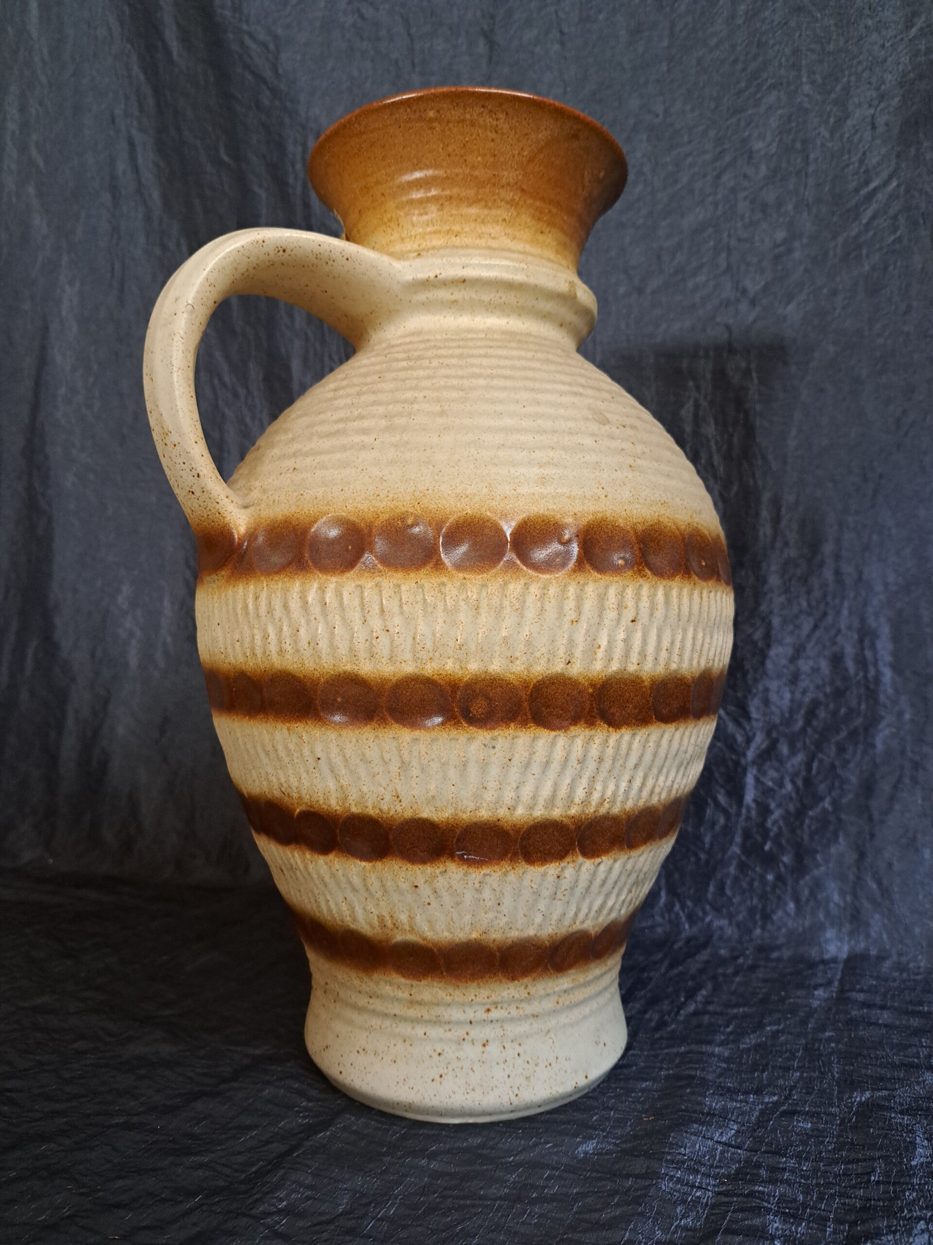 Vintage Keramik Vasen Creme Braun