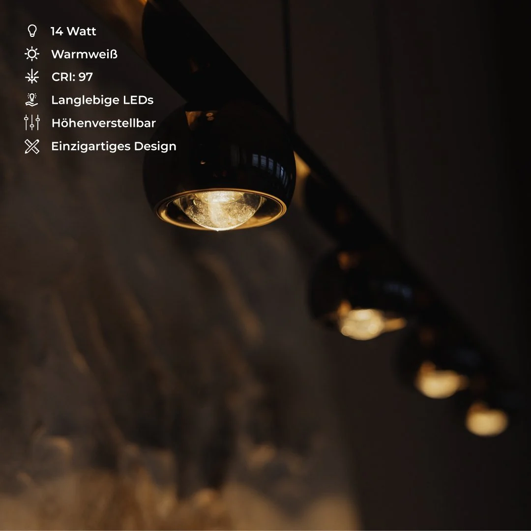 5-Flame Atropos Pendant Light Chrome Black