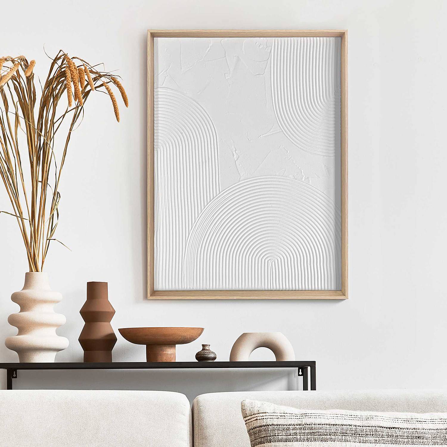 Thin Comb Wandbild Weiß 30 x 40 cm