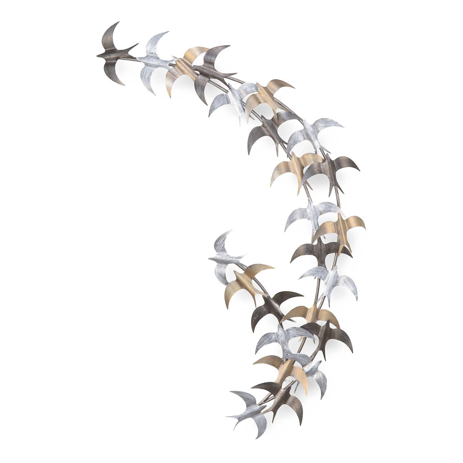 Birtley Wandobjekt Eisen Silber Schwarz Gold