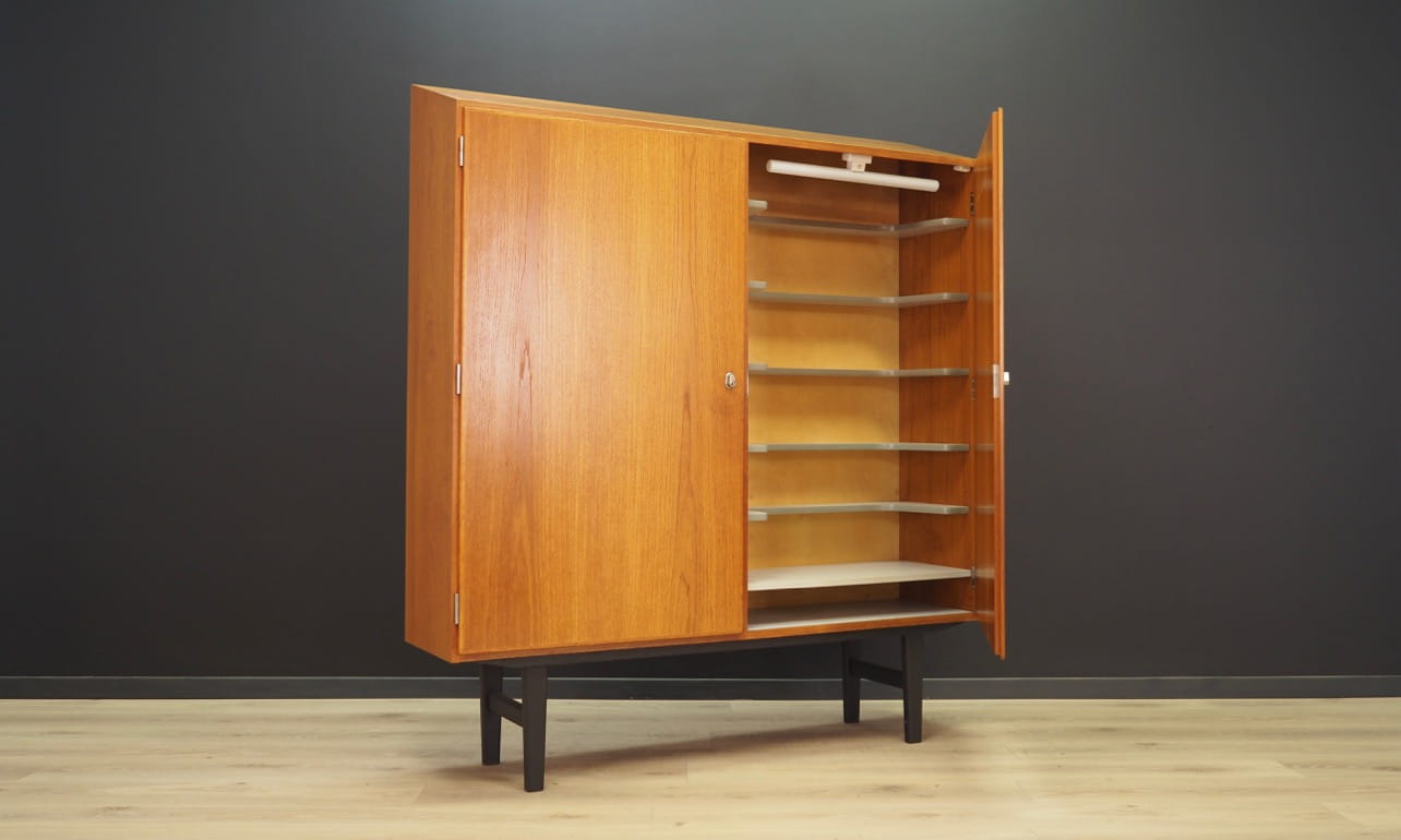 Vintage cabinet teak wood beige 1970s