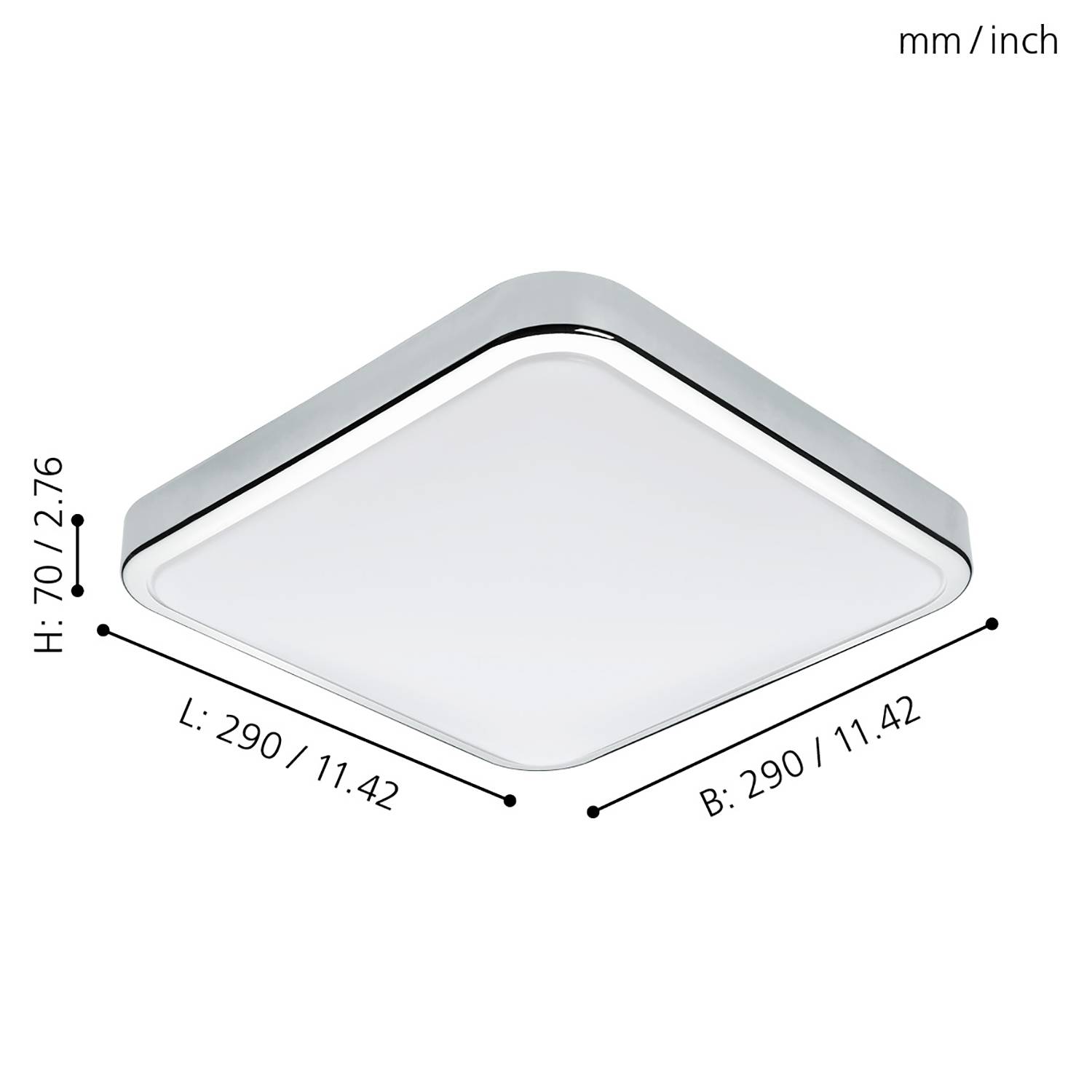 LED Bathroom Light Manilva Silver