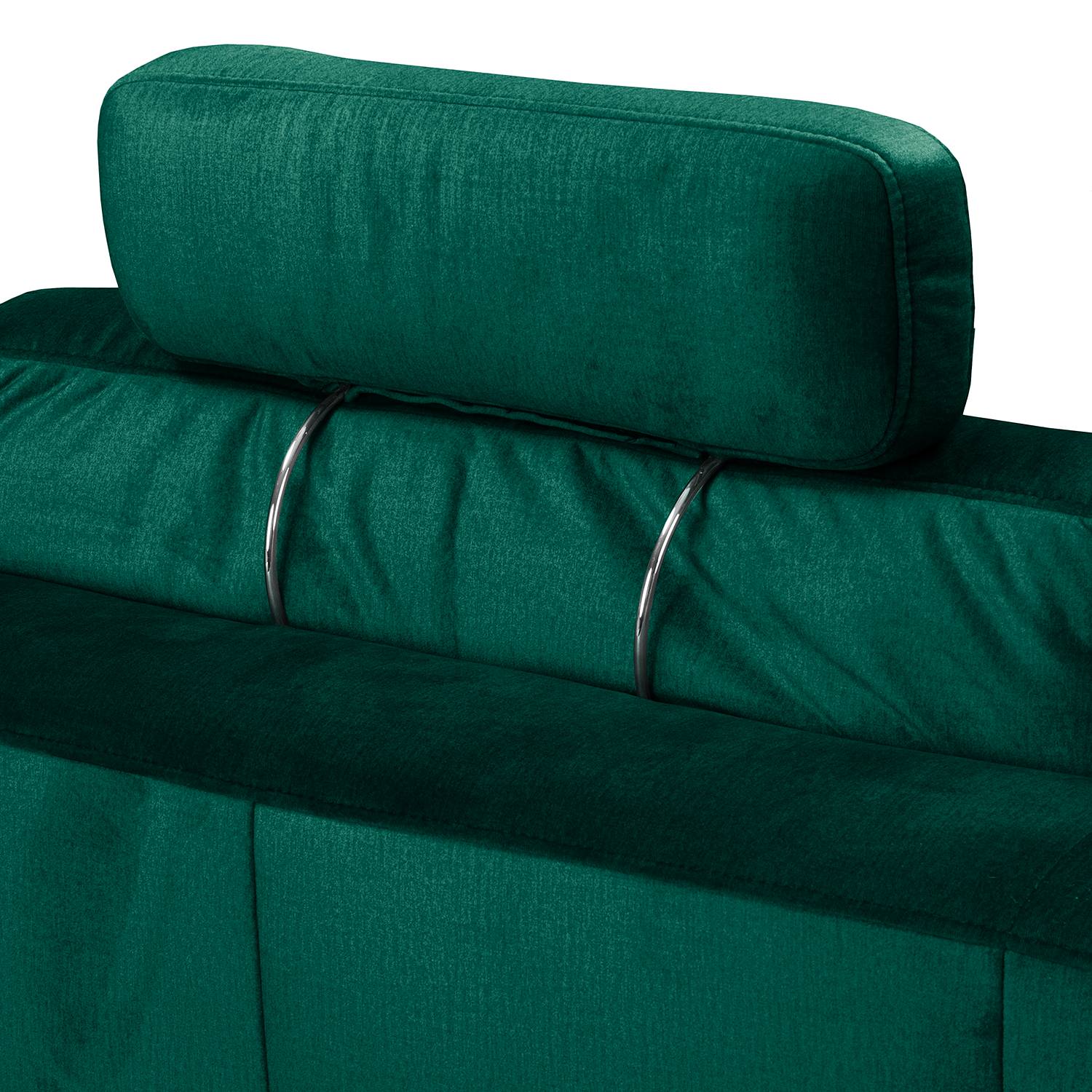 Kopfstütze Hendra II Webstoff Samt Onoli: Antikgrün