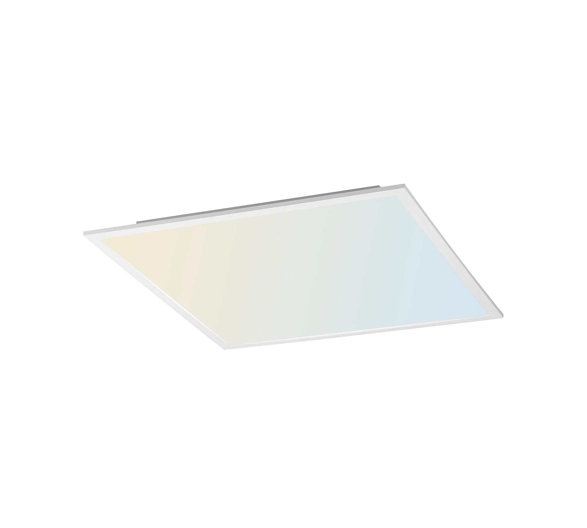 Deckenleuchte FLAT 1-flammig – 62x62x5,6 Cm, Weiß, Inkl. 41W LED (3600 Lumen, 4000K) | Moderne LED-Paneelleuchte Für Decke