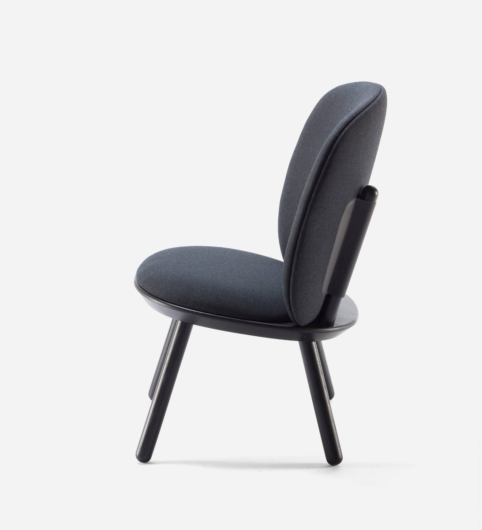 Naïve Loungestuhl Eschenholz Stoff Grau