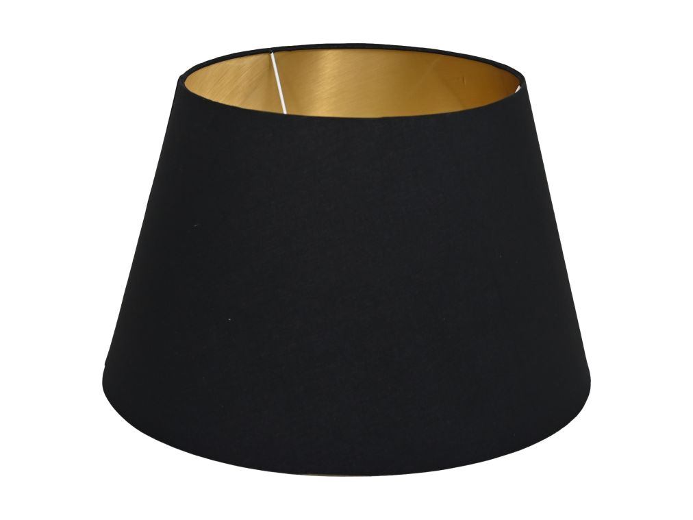 Konischer Lampenschirm Baumwolle Schwarz