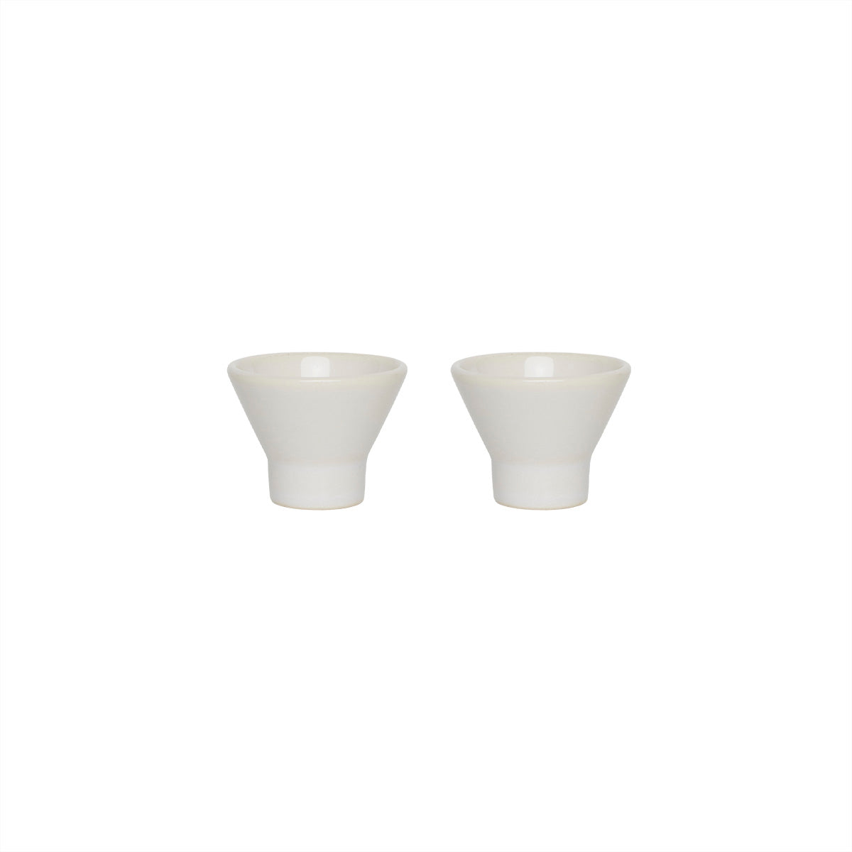 2x Yuka Egg Cup Stone Cream