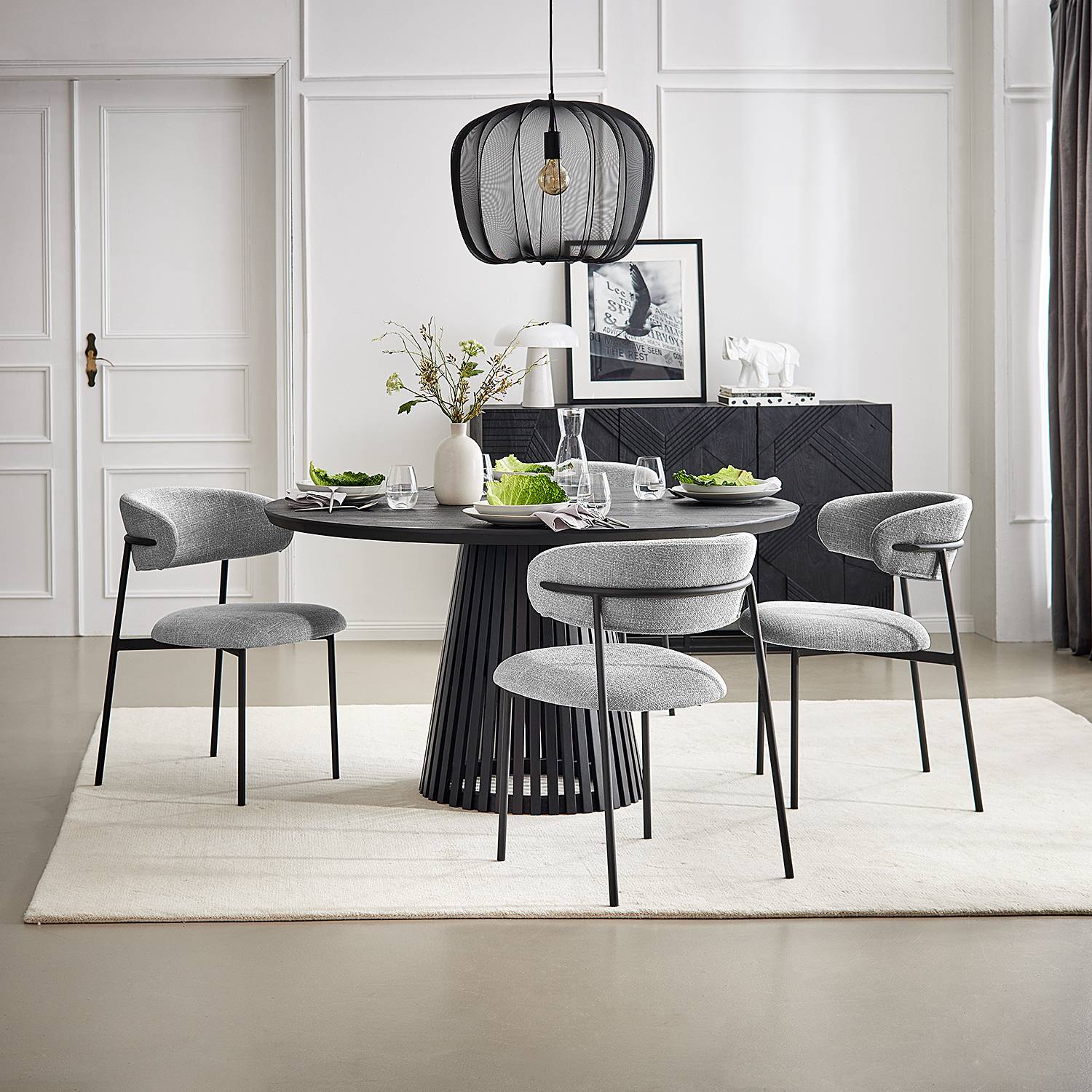 2x Upholstered chair Podington Grey