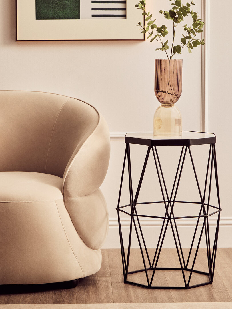 Shalimar Side Table Metal Black