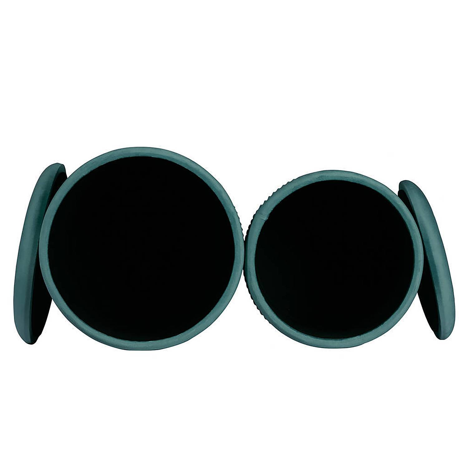 2x Hocker Zora Samt Petrol