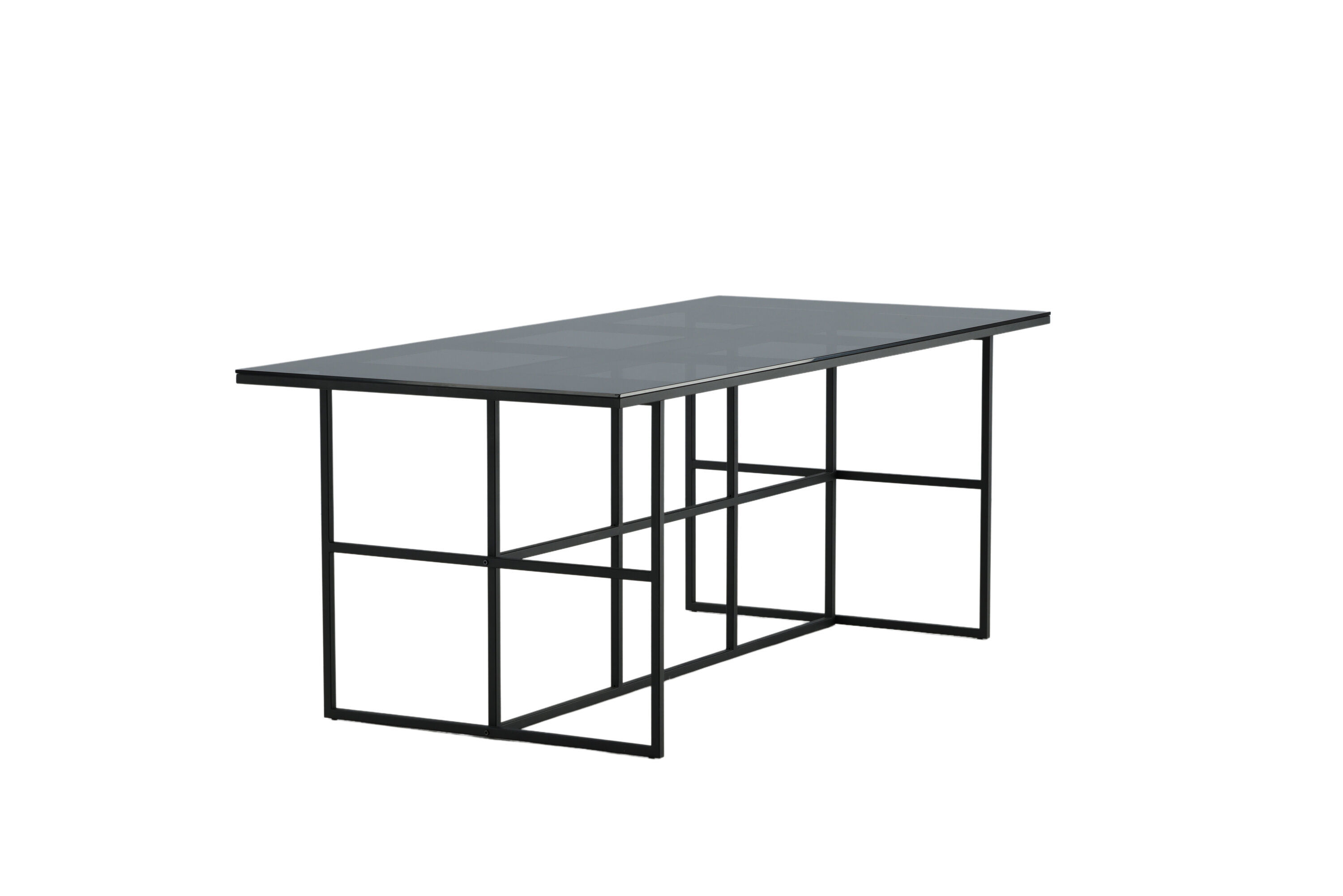 Leif Dining Table Black Smoked Glass