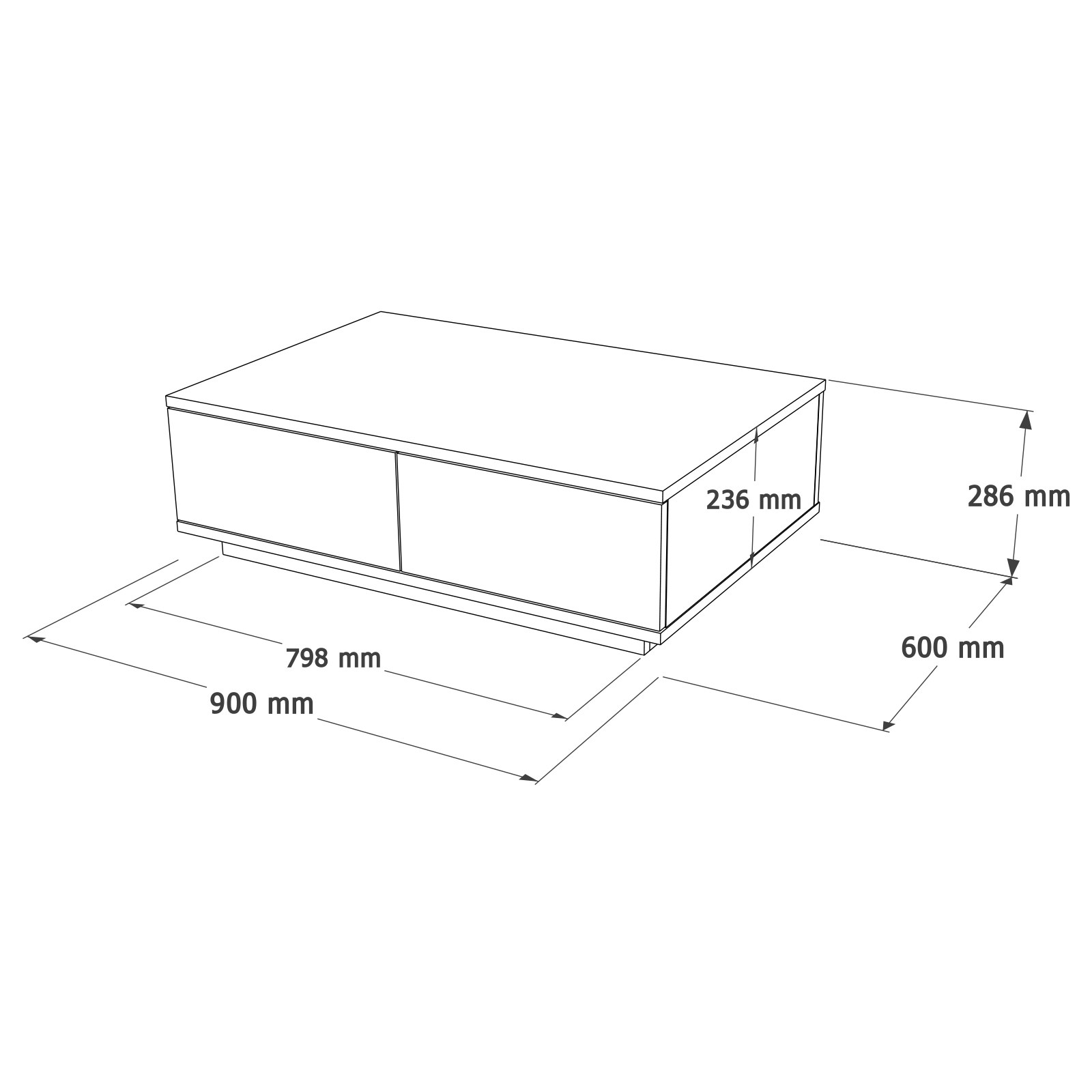 Couchtisch Weiss 90cm