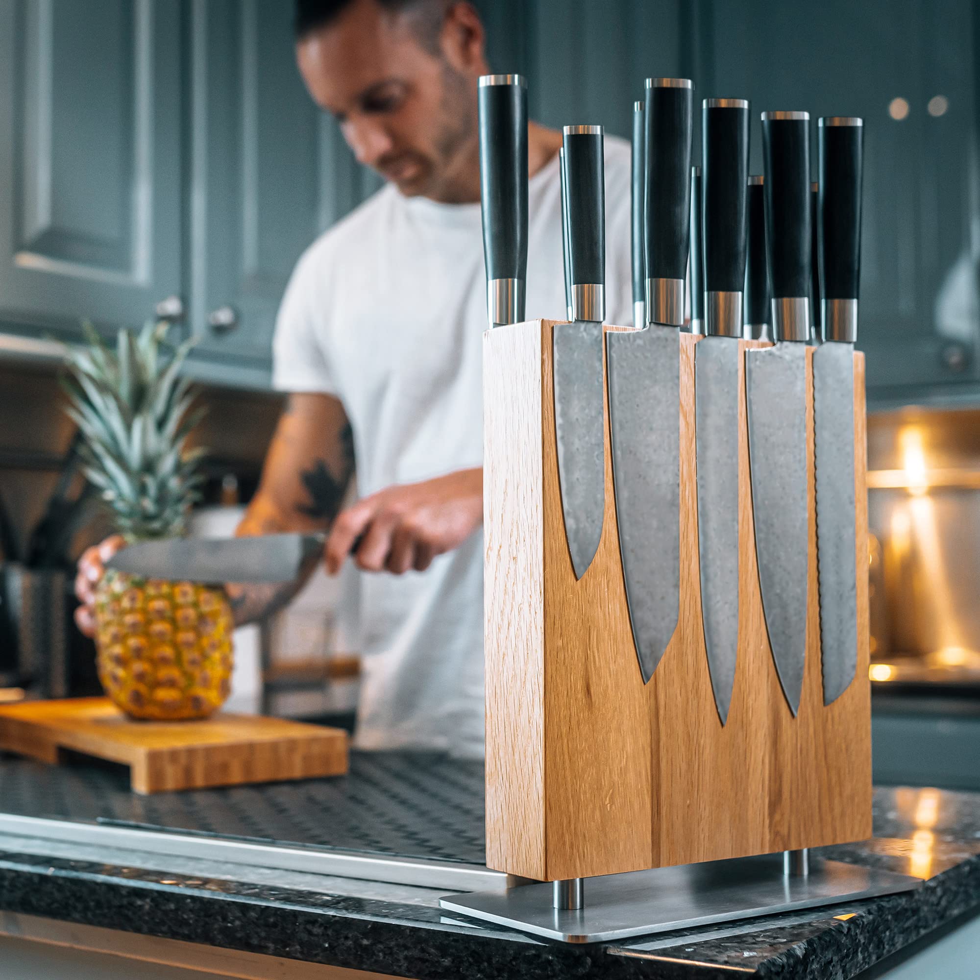 Messerblock Magnetisch Holz Natural