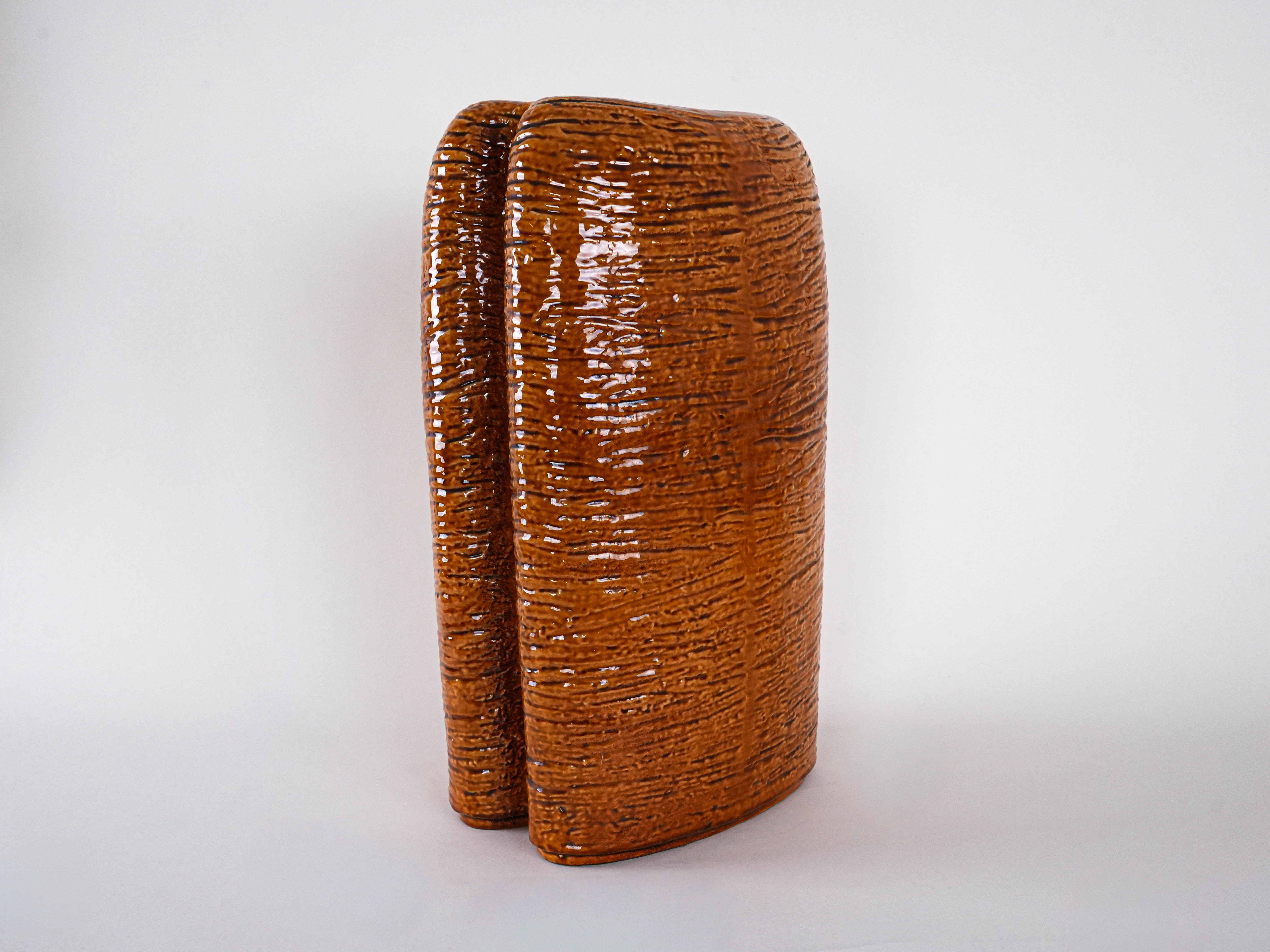 Ceramic vase Brown