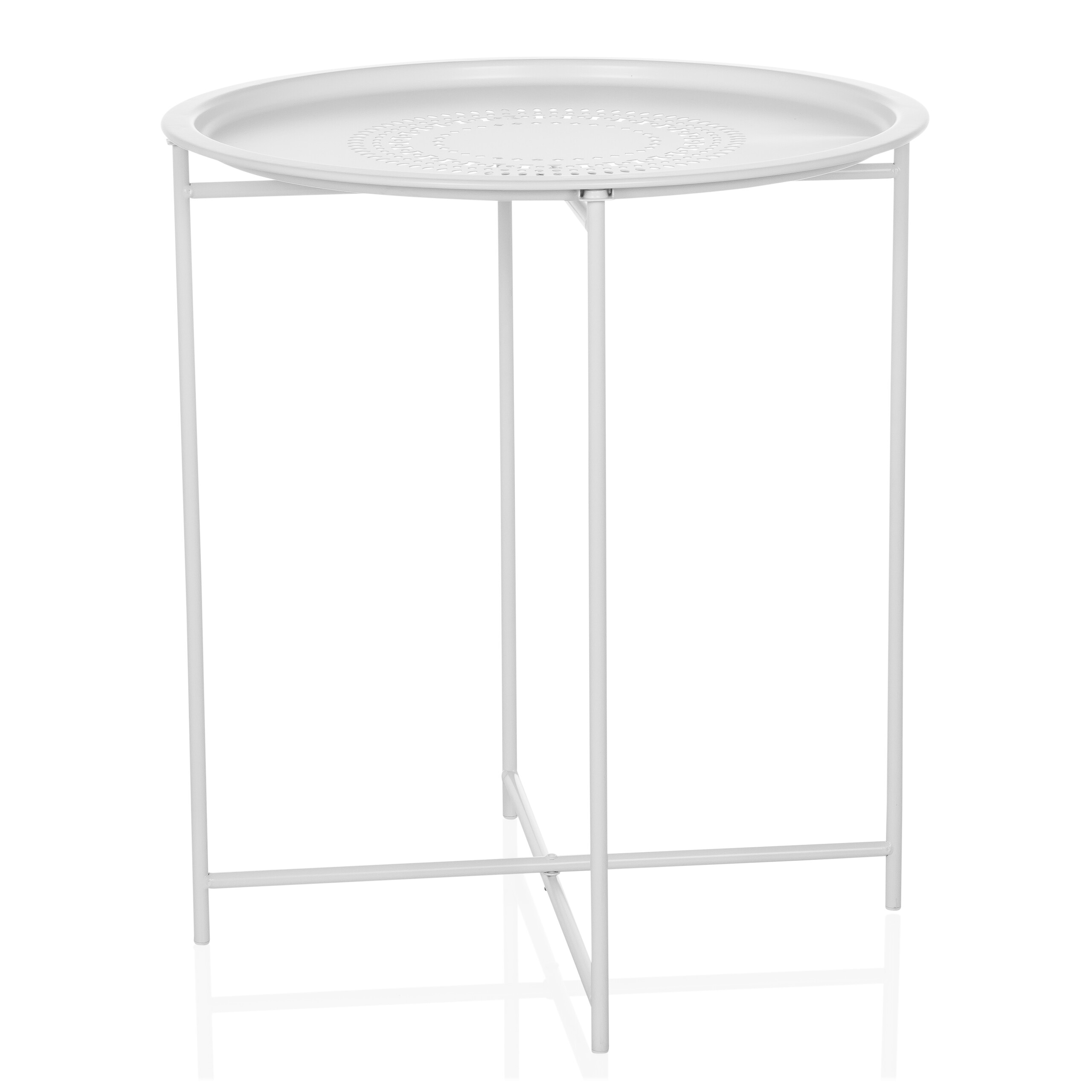 ALLRUND Beistelltisch Metall Weiß