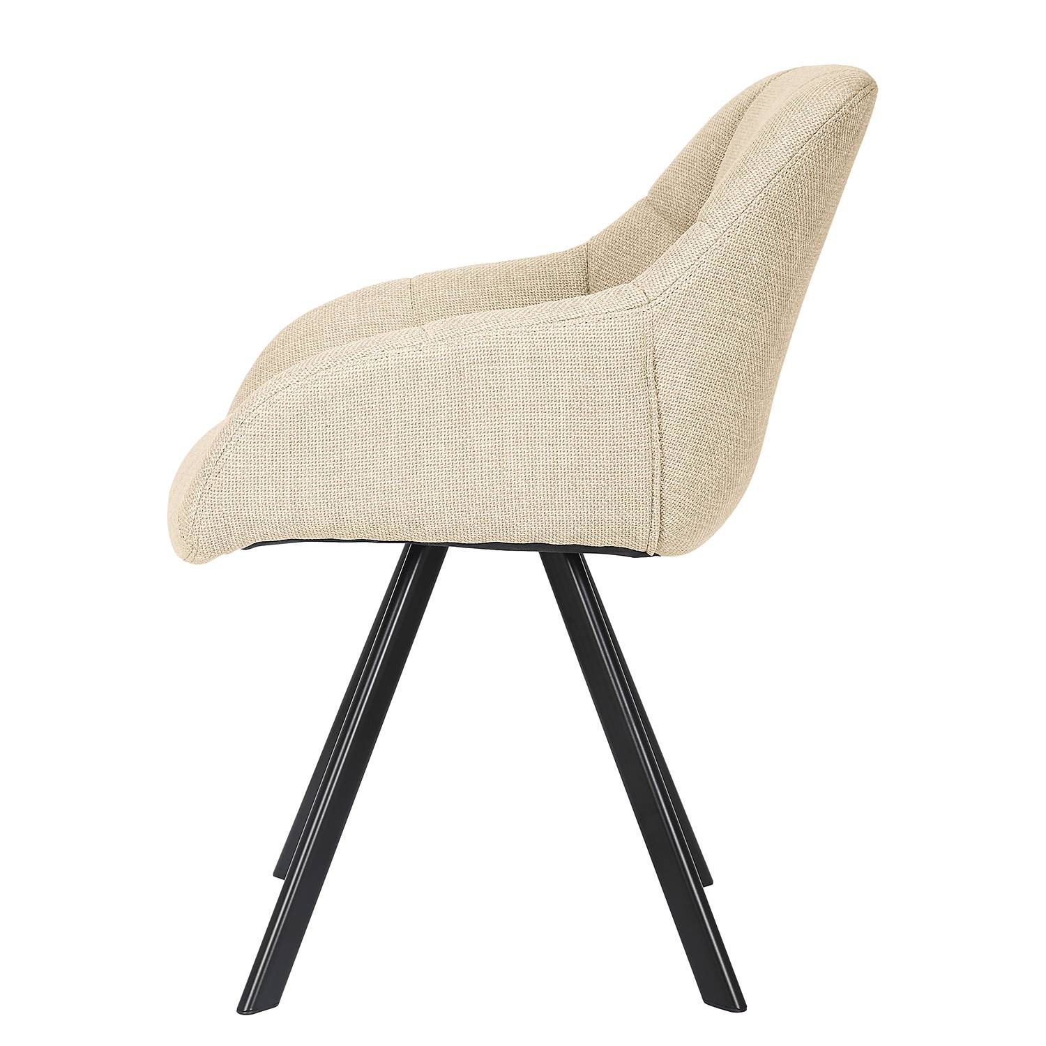2x Holek Esszimmerstuhl Textil Creme