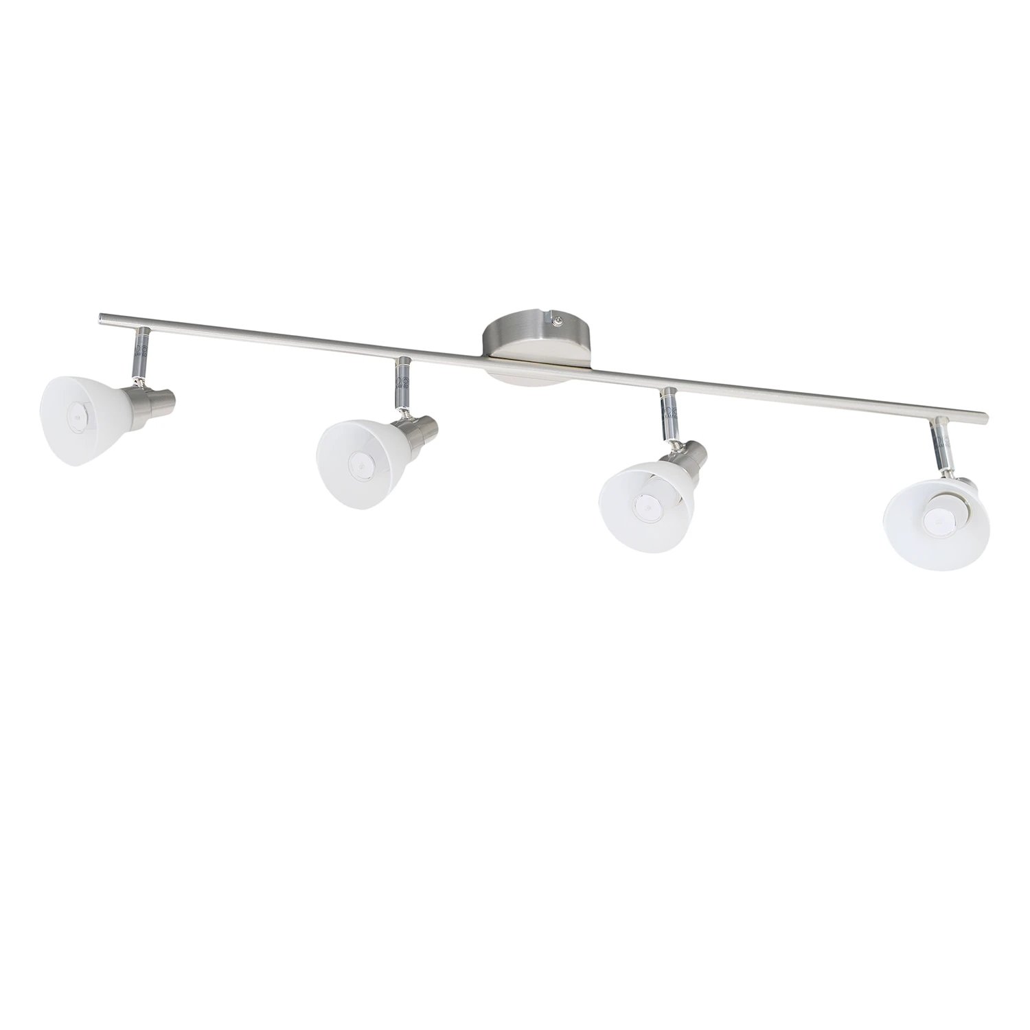 LED-Wandleuchte 4-flammig Glas Stahl Weiß