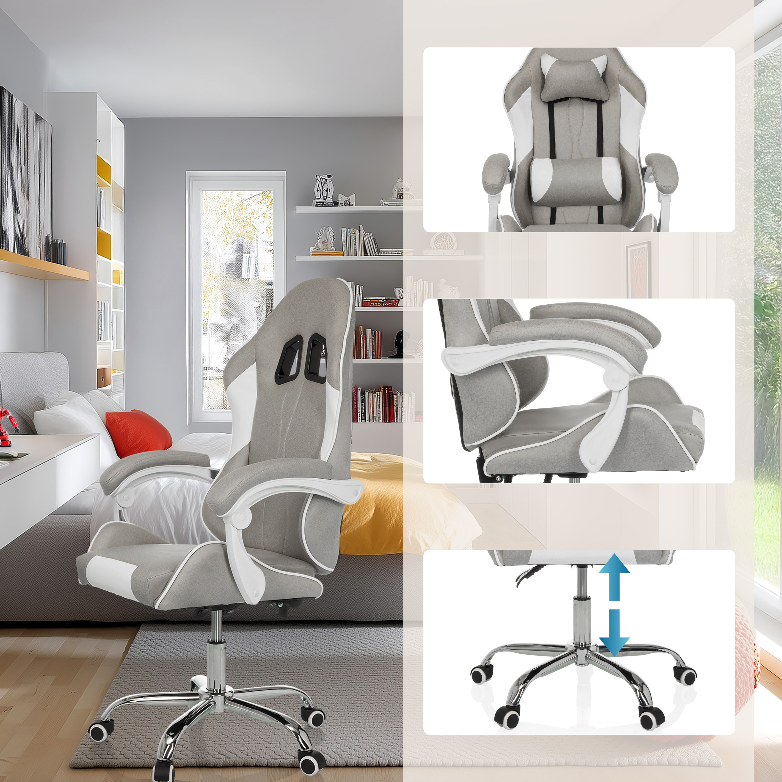 GAMEBREAKER W03 Bürostuhl Textil Grau