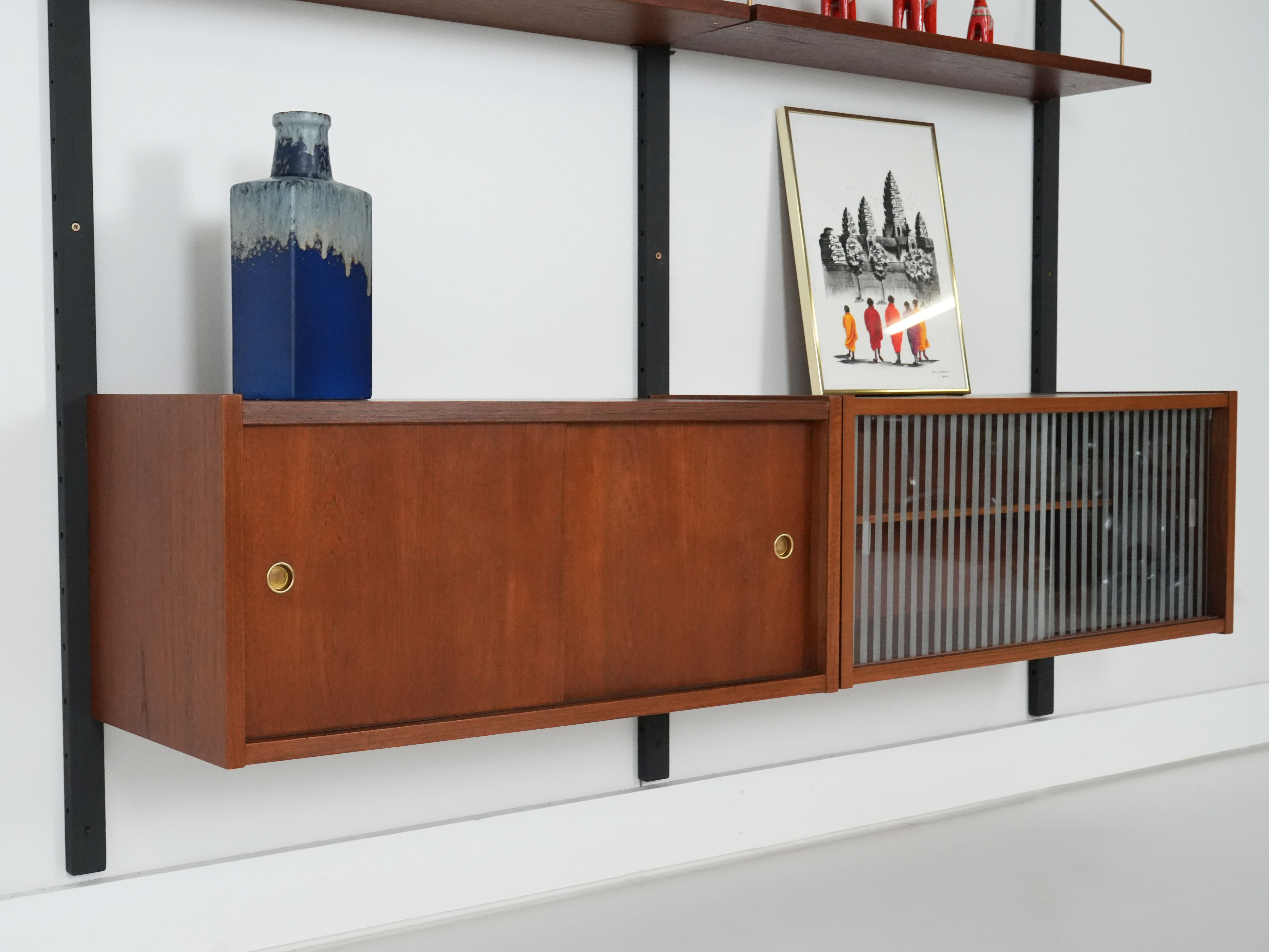 System-Bücherregal Teakholz 1960er Jahre