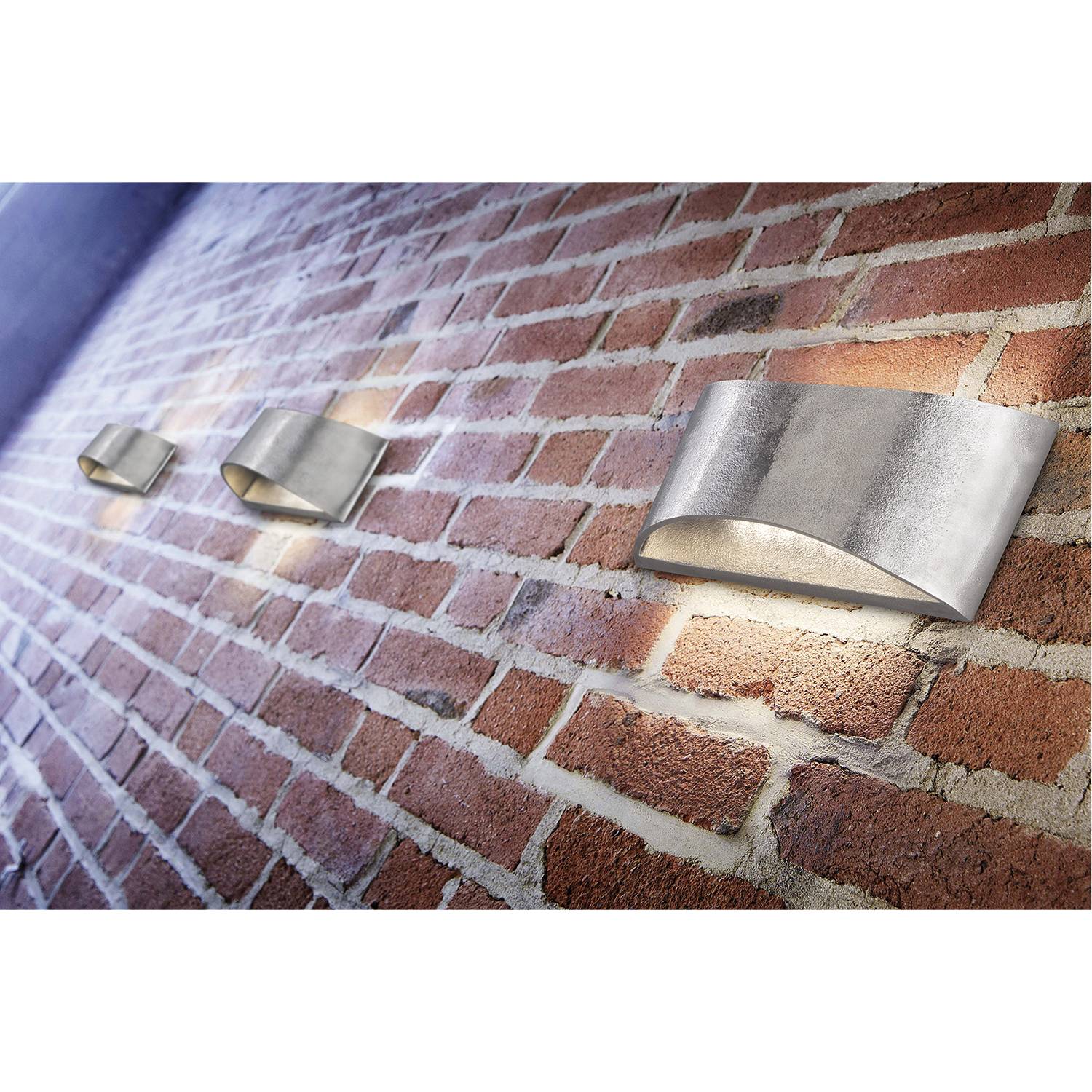 LED-Wandleuchte Shine-Alu Silber Matt