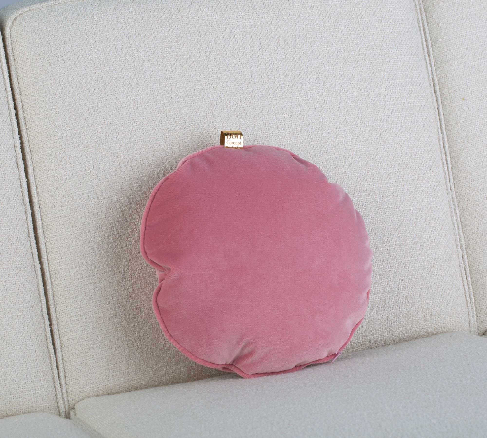 Kissen Circle Cushion Samt Rosa Ø 30cm inkl. Füllung 