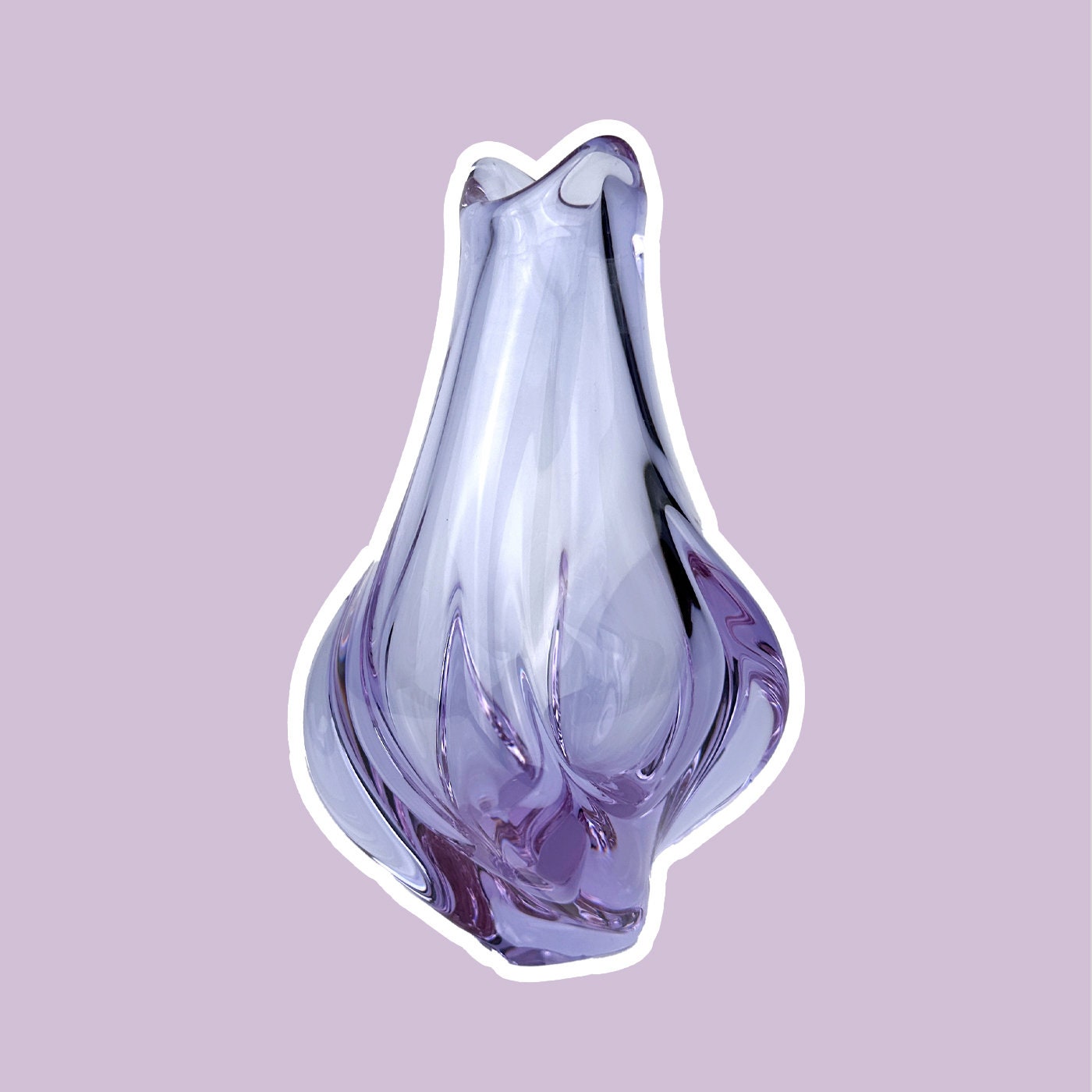 Vintage Vase Alexandrit Glas